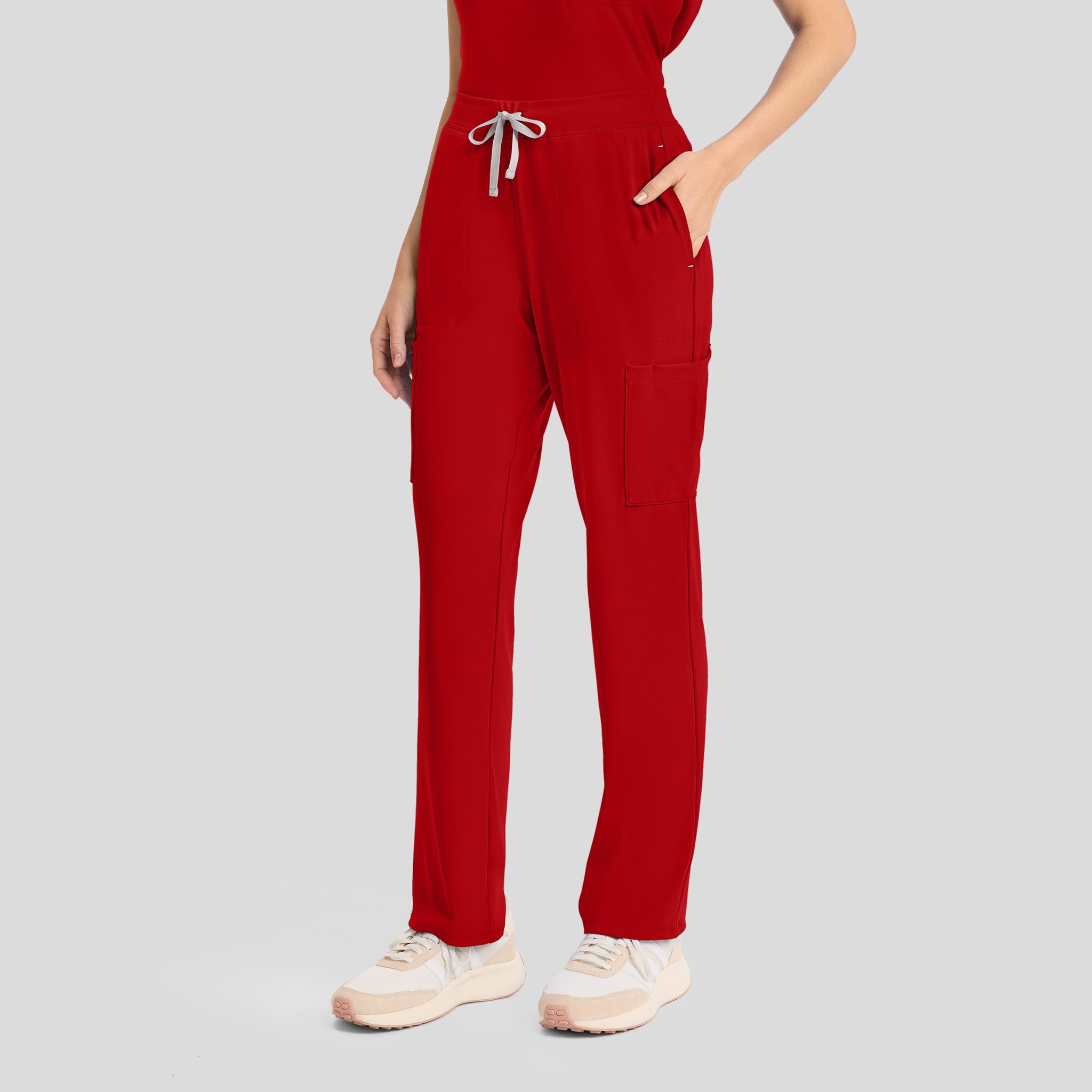 Achieve Pull-On Straight Leg Scrub Pant | Red