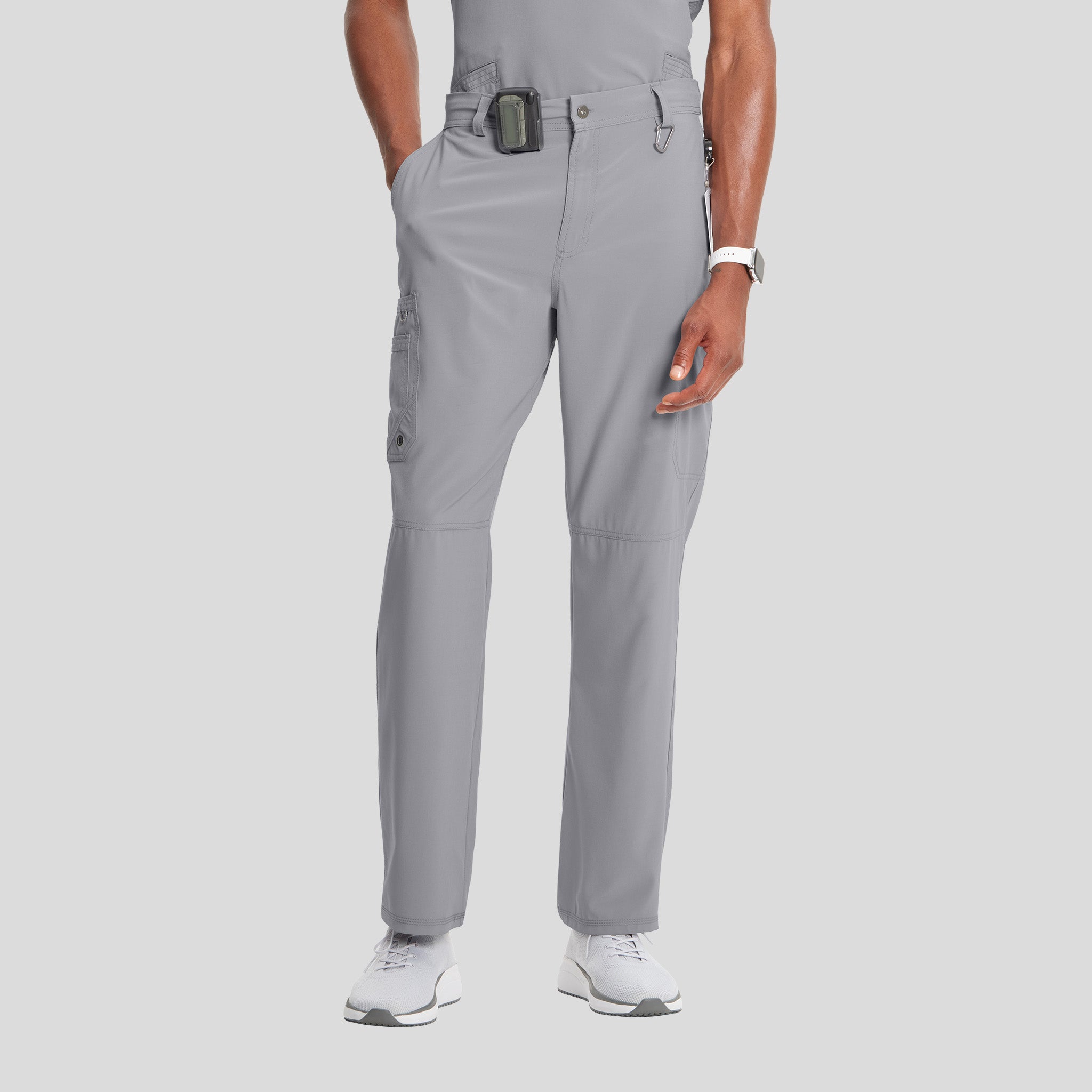 Men's Zip Fly Cargo Scrub Pant | Grey