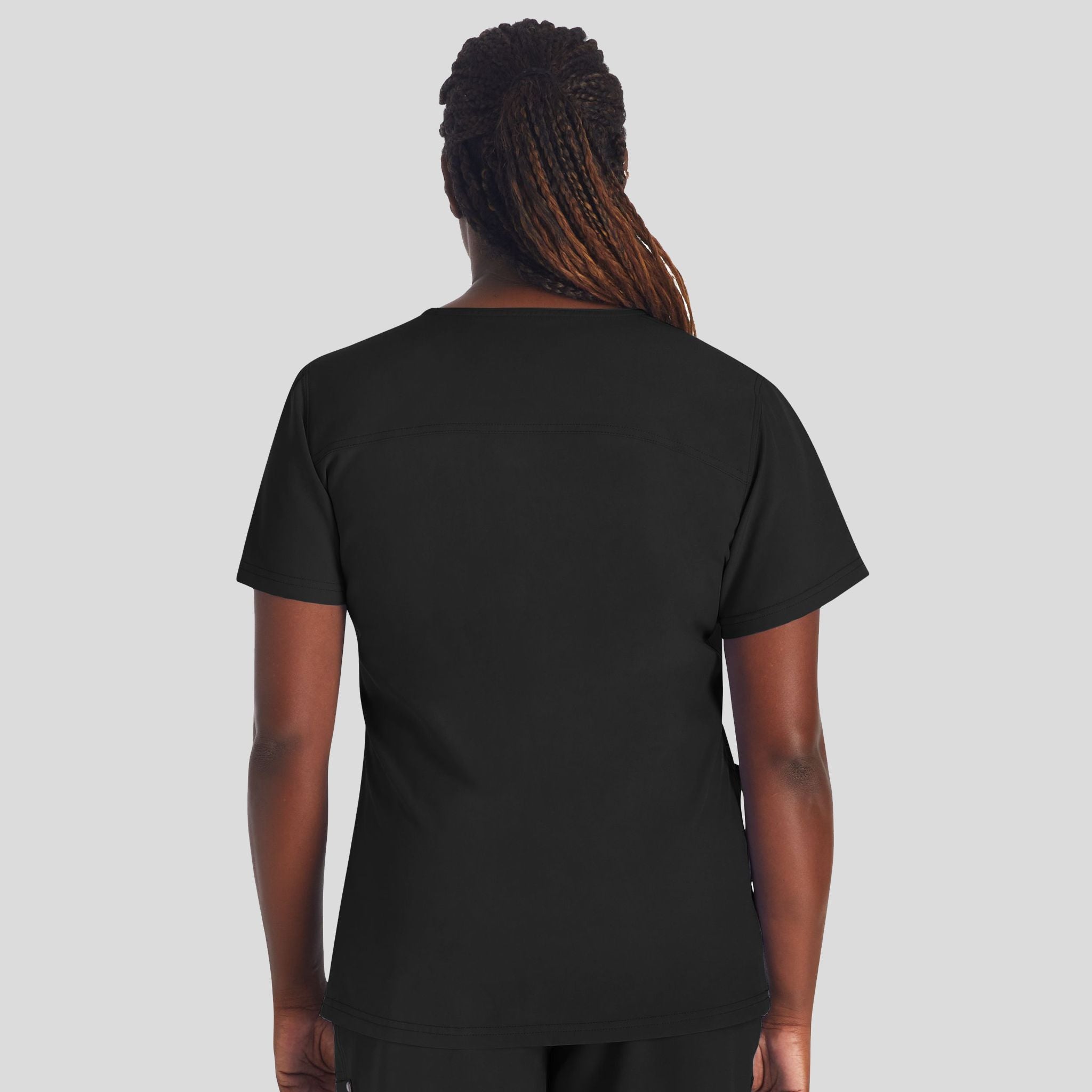 Women's V-Neck Scrub Top | Black