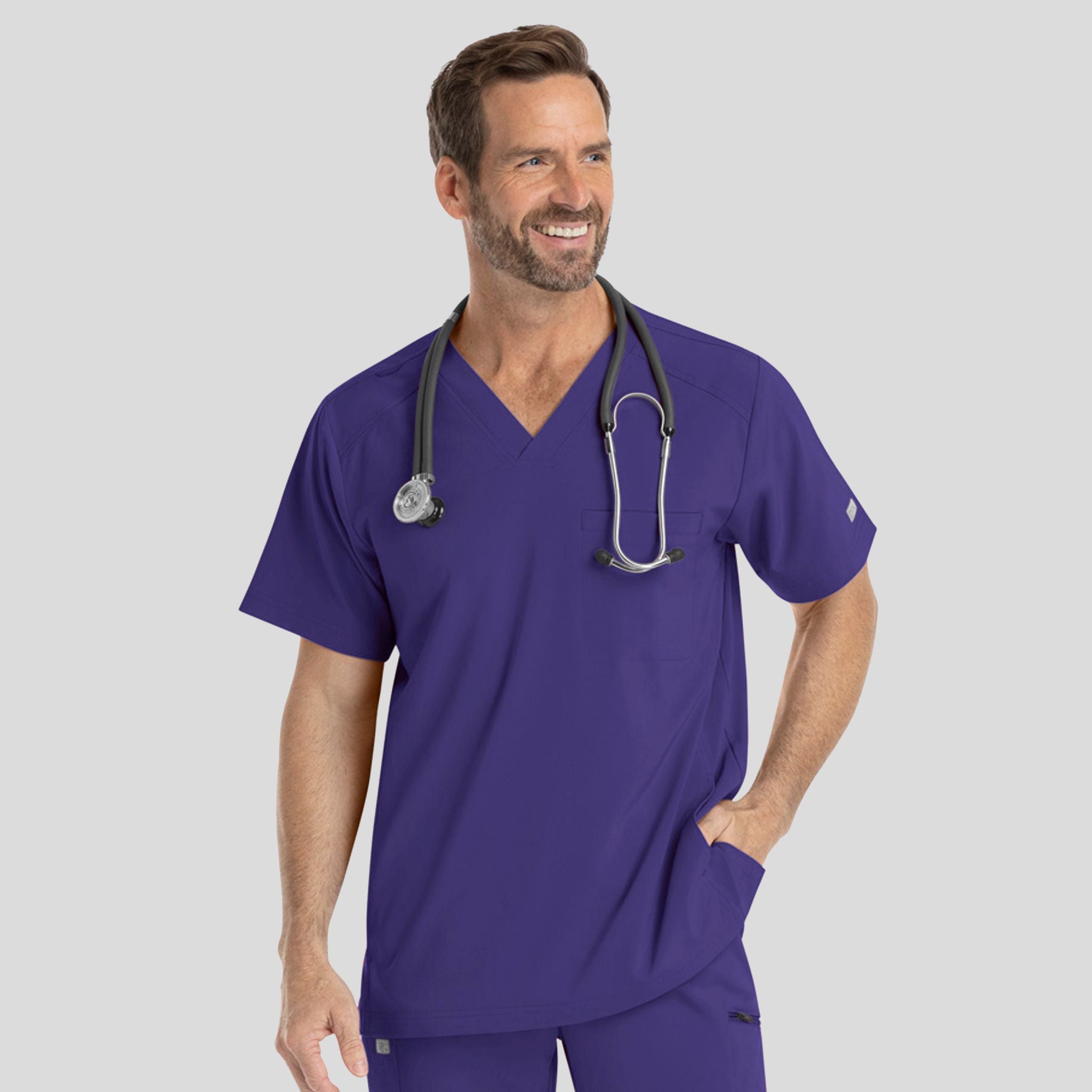 Men's V-Neck Top | Grape