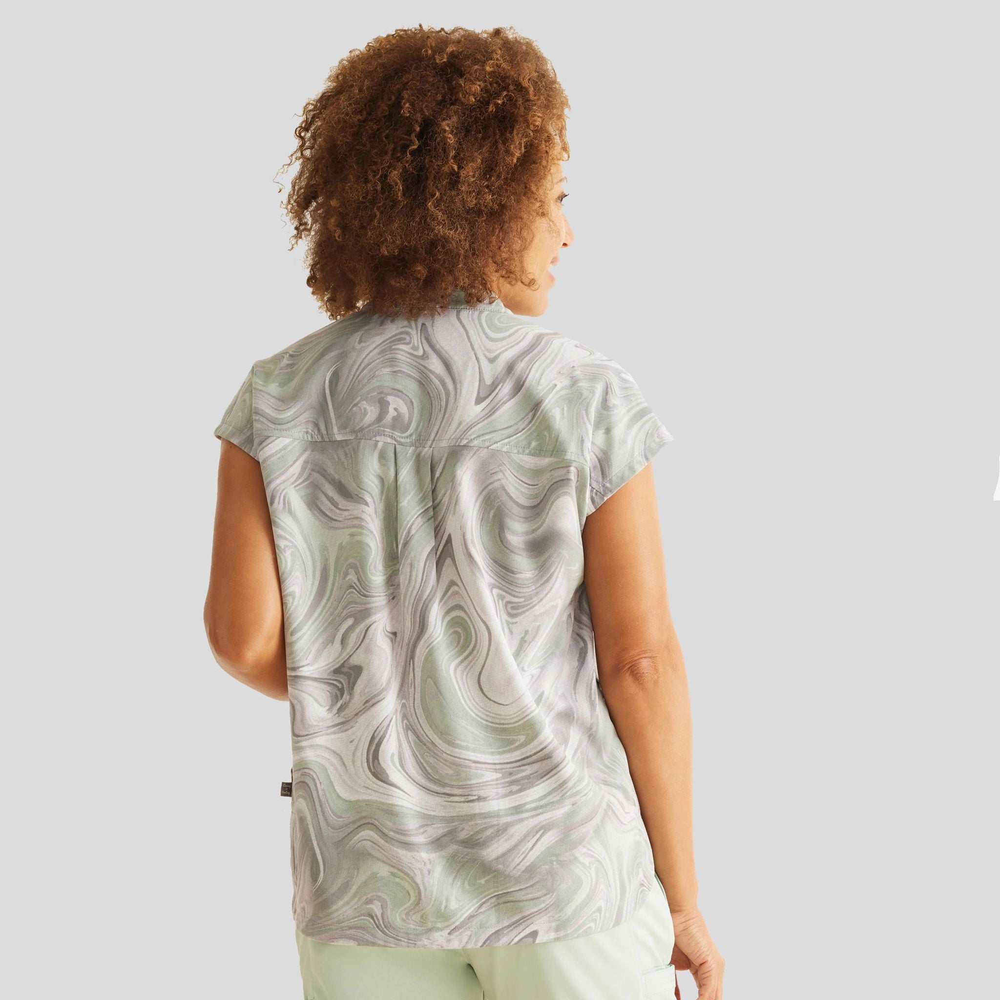 Journey Marble Effect Print Top