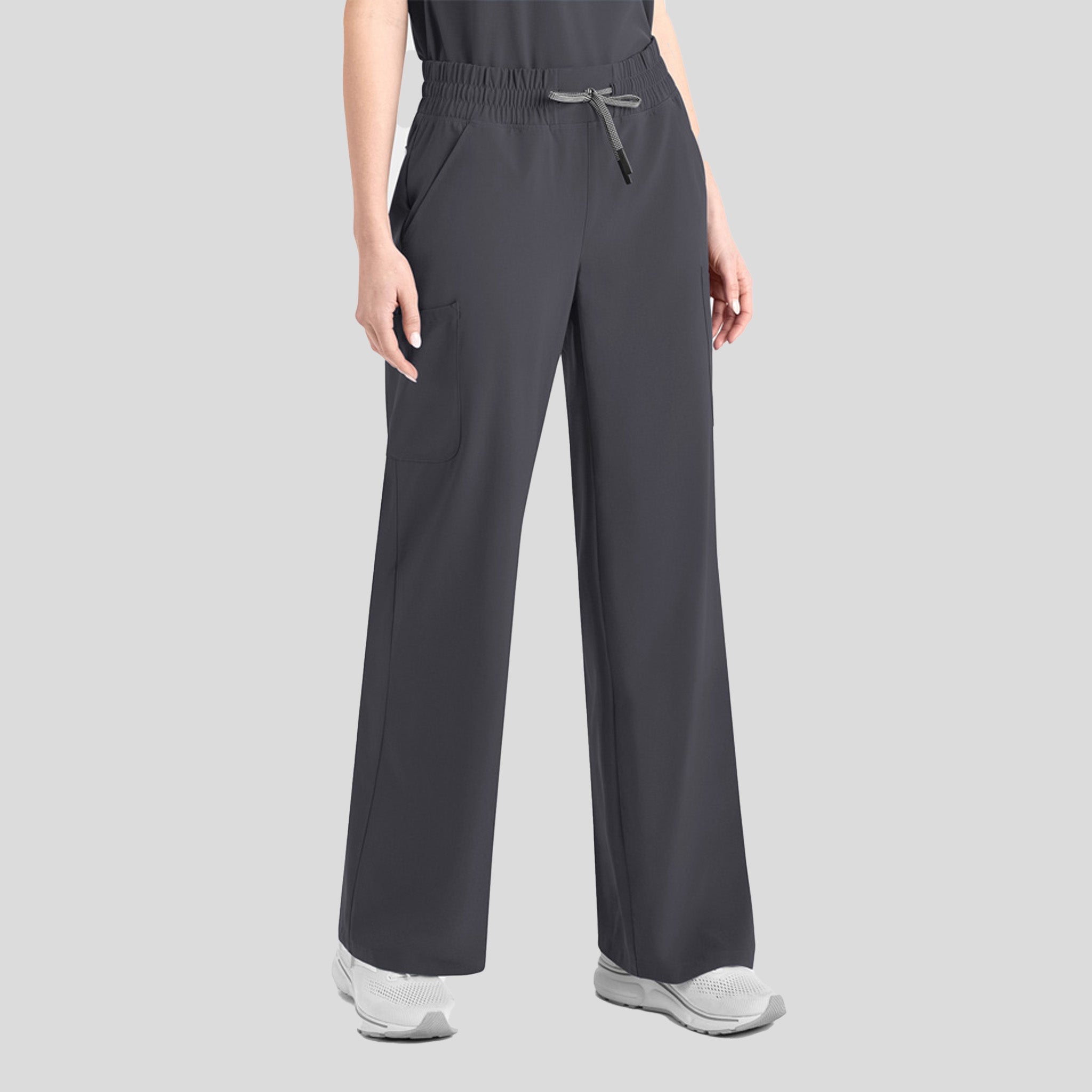 Womenโs Wide Leg Pant | Pewter
