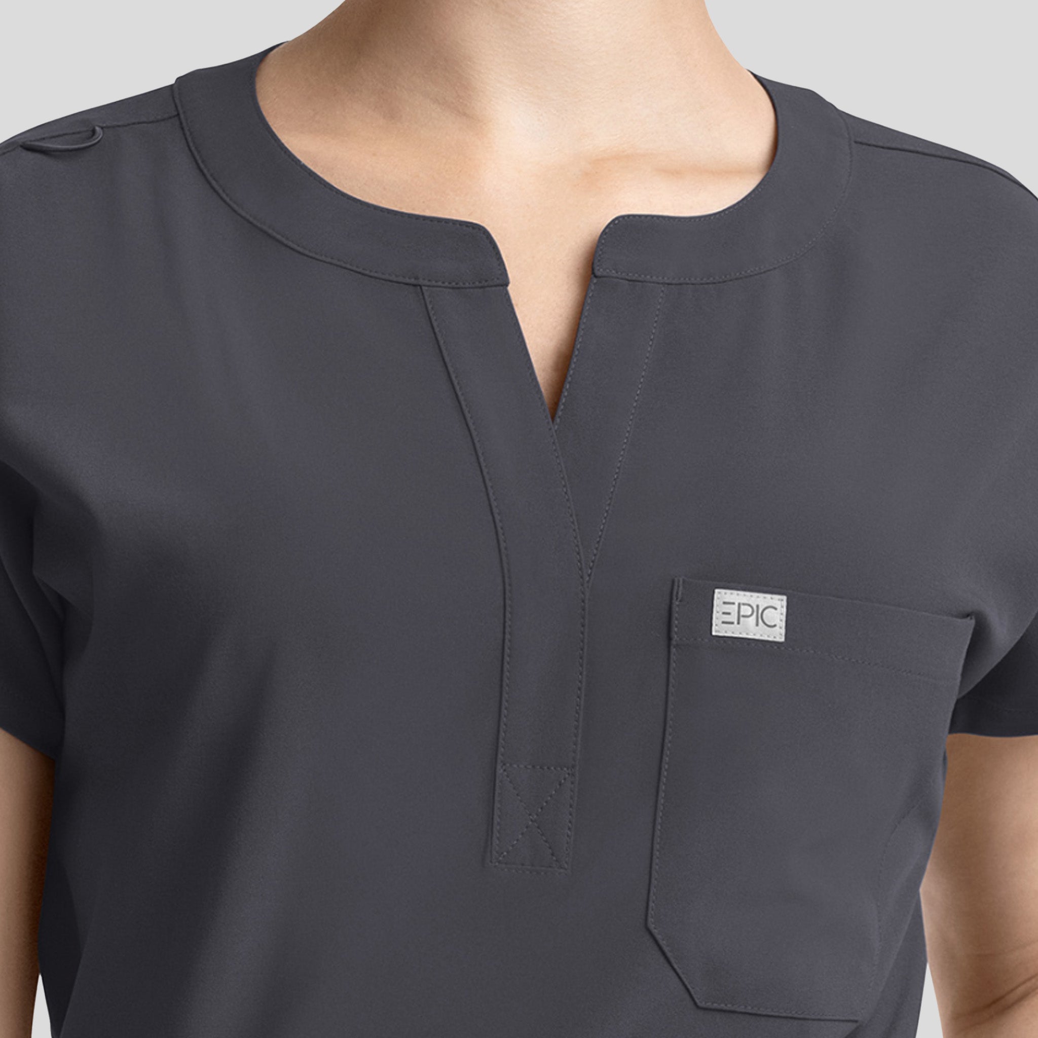 Womenβs Dolman 3 Pocket Top | Pewter