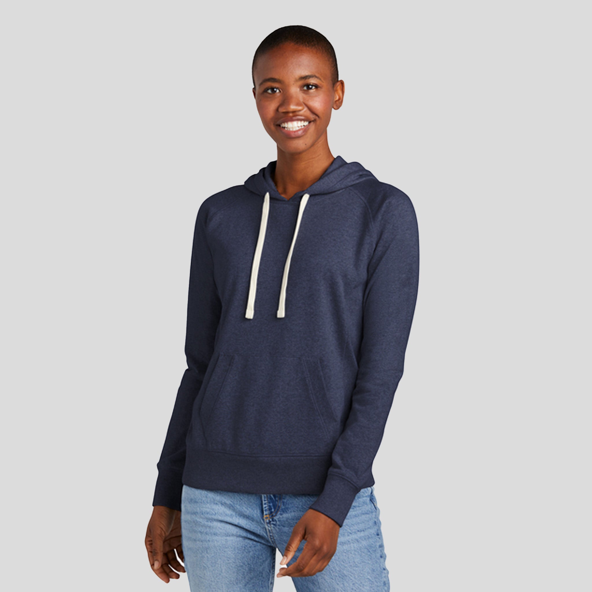 Womenโs Re-Fleeceโข Hoodie | Heathered Navy