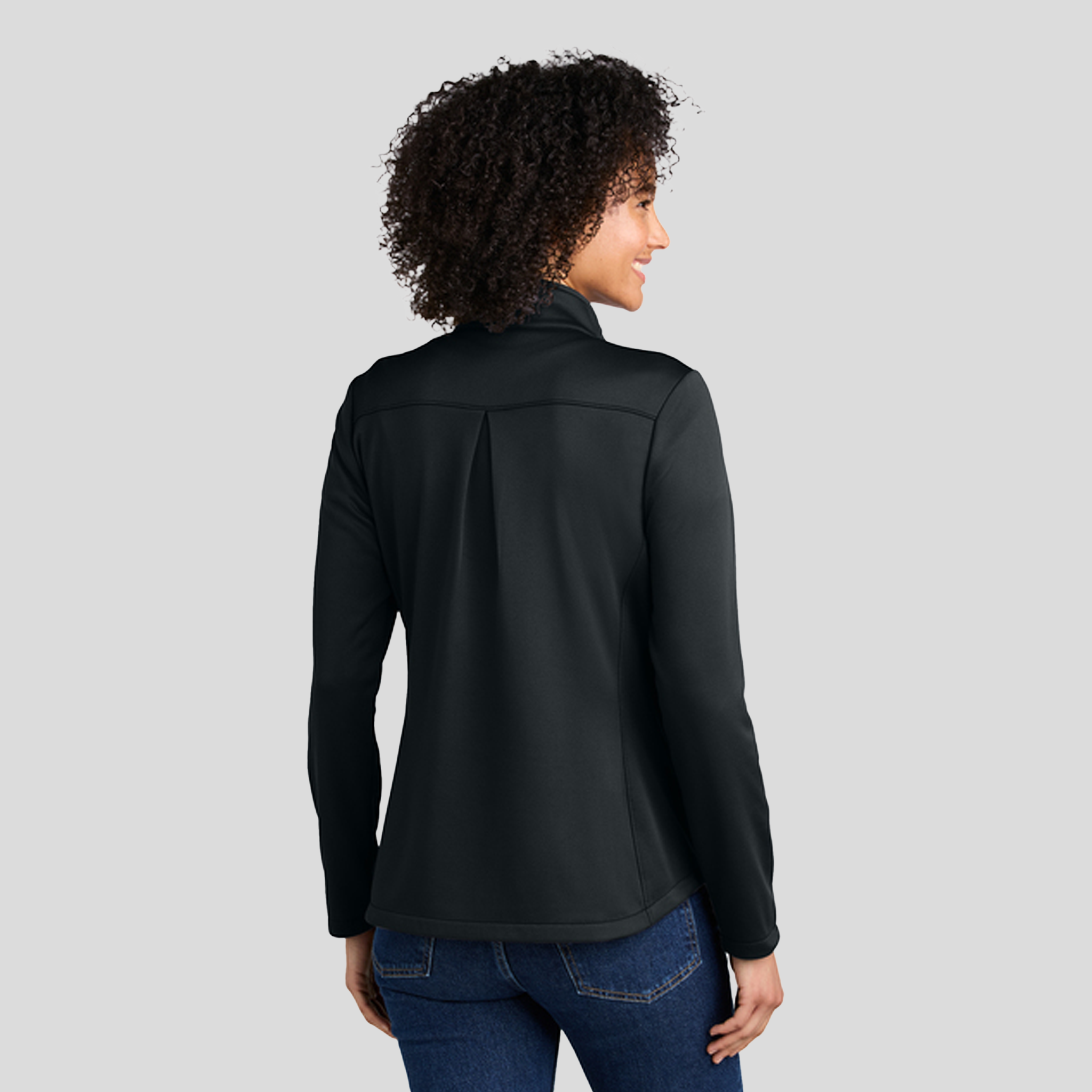 Womenβs Smooth Mid Layer Fleece 1/2-Zip | Black