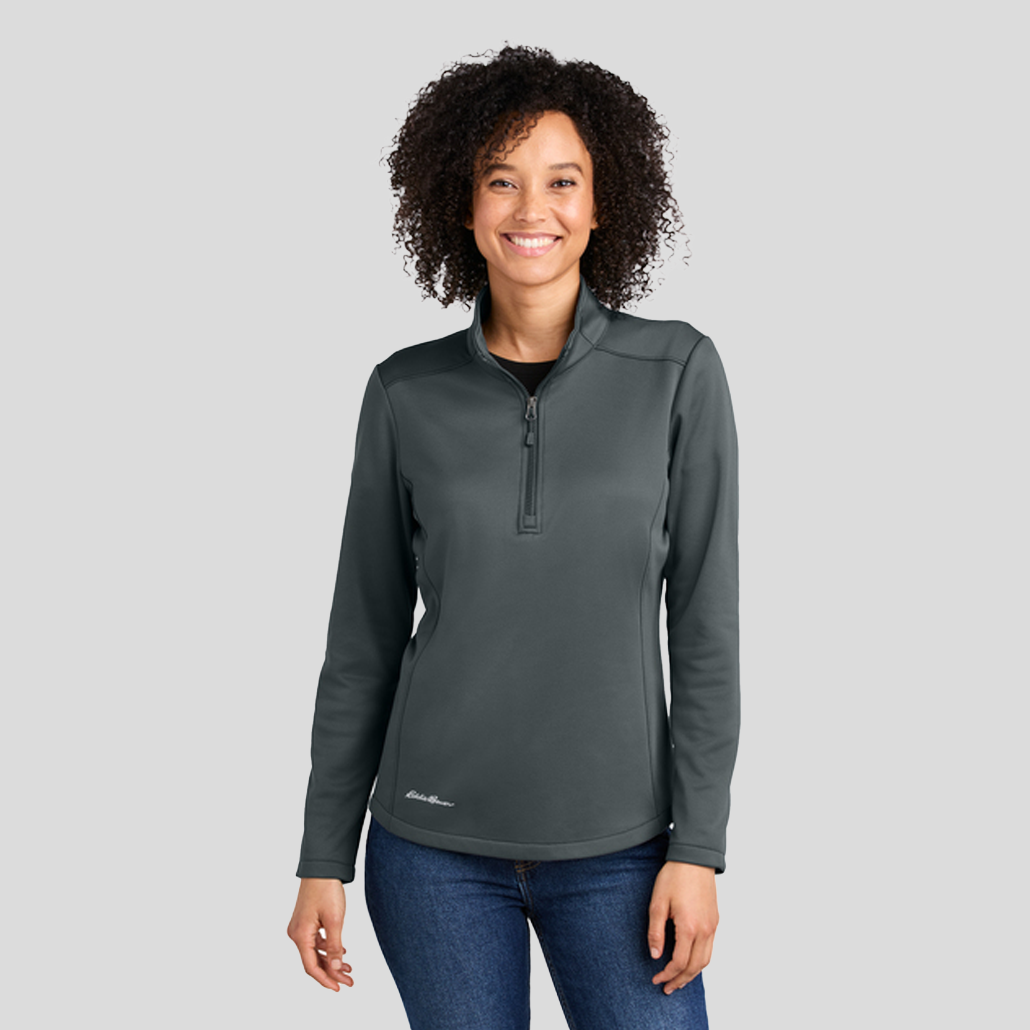 Womenβs Smooth Mid Layer Fleece 1/2-Zip | Iron Gate