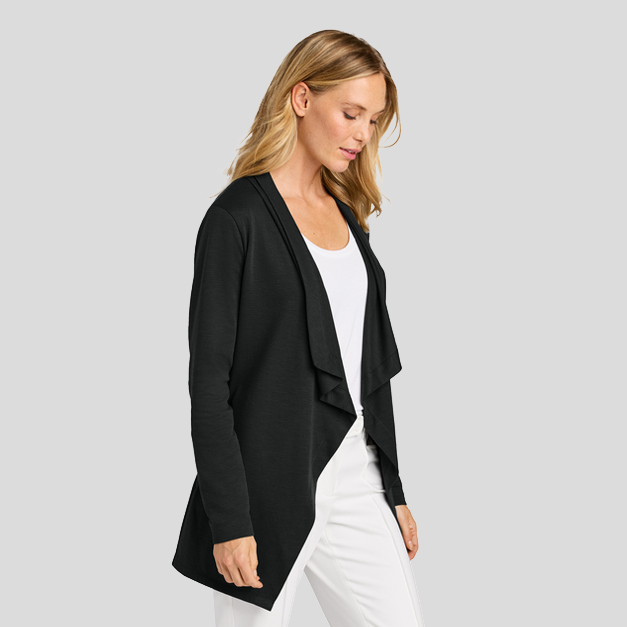 Womenโs Breakwater Open Cardigan | Deep Black