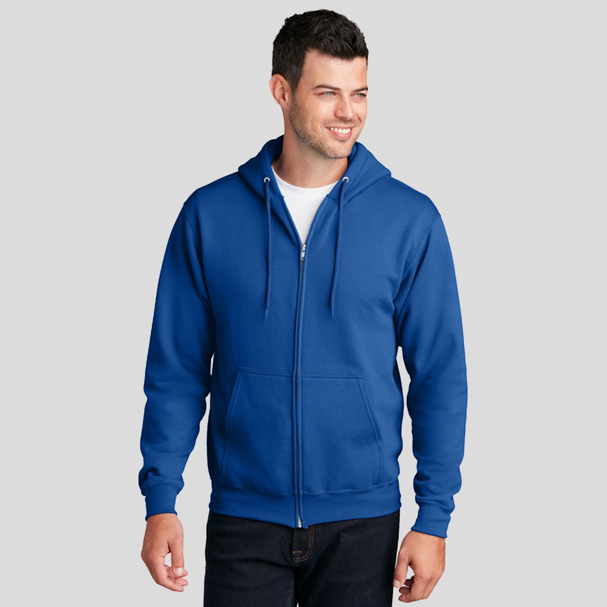 Core Fleece Full-Zip Hooded Sweatshirt | True Royal