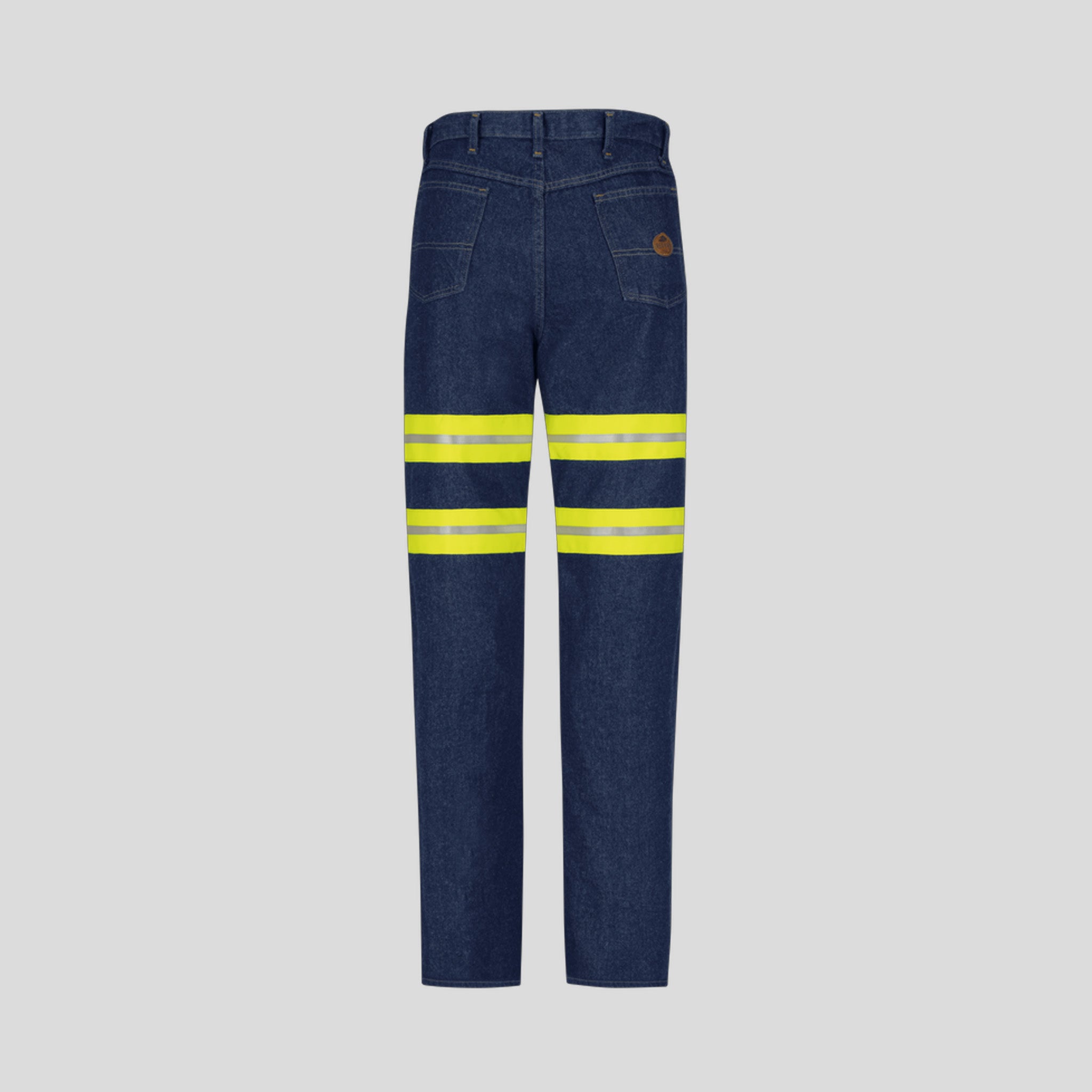 Men's Relaxed Fit Black Jean | Denim/Yellow Visibility Trim