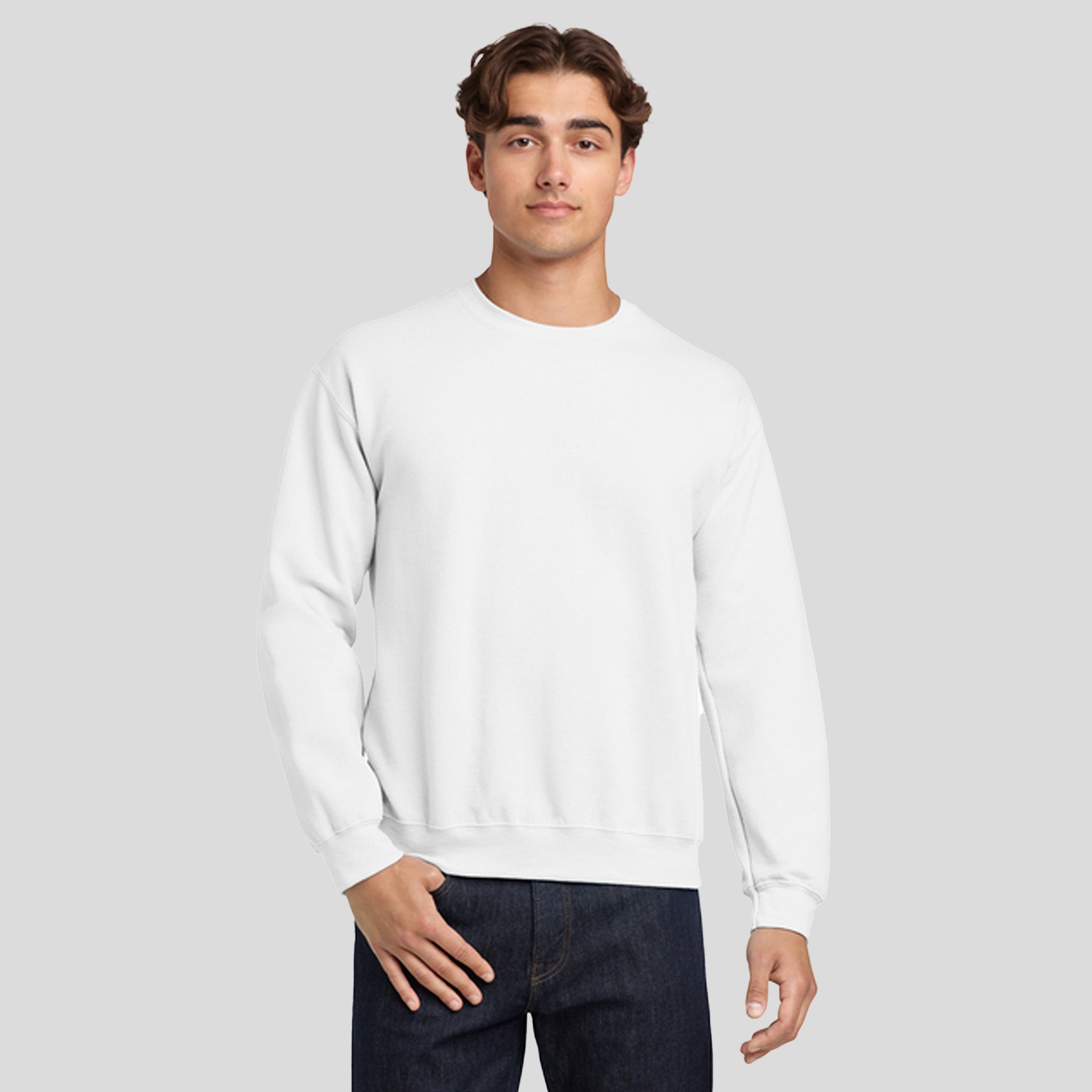 Heavy Blendβ’ Crewneck Sweatshirt | White