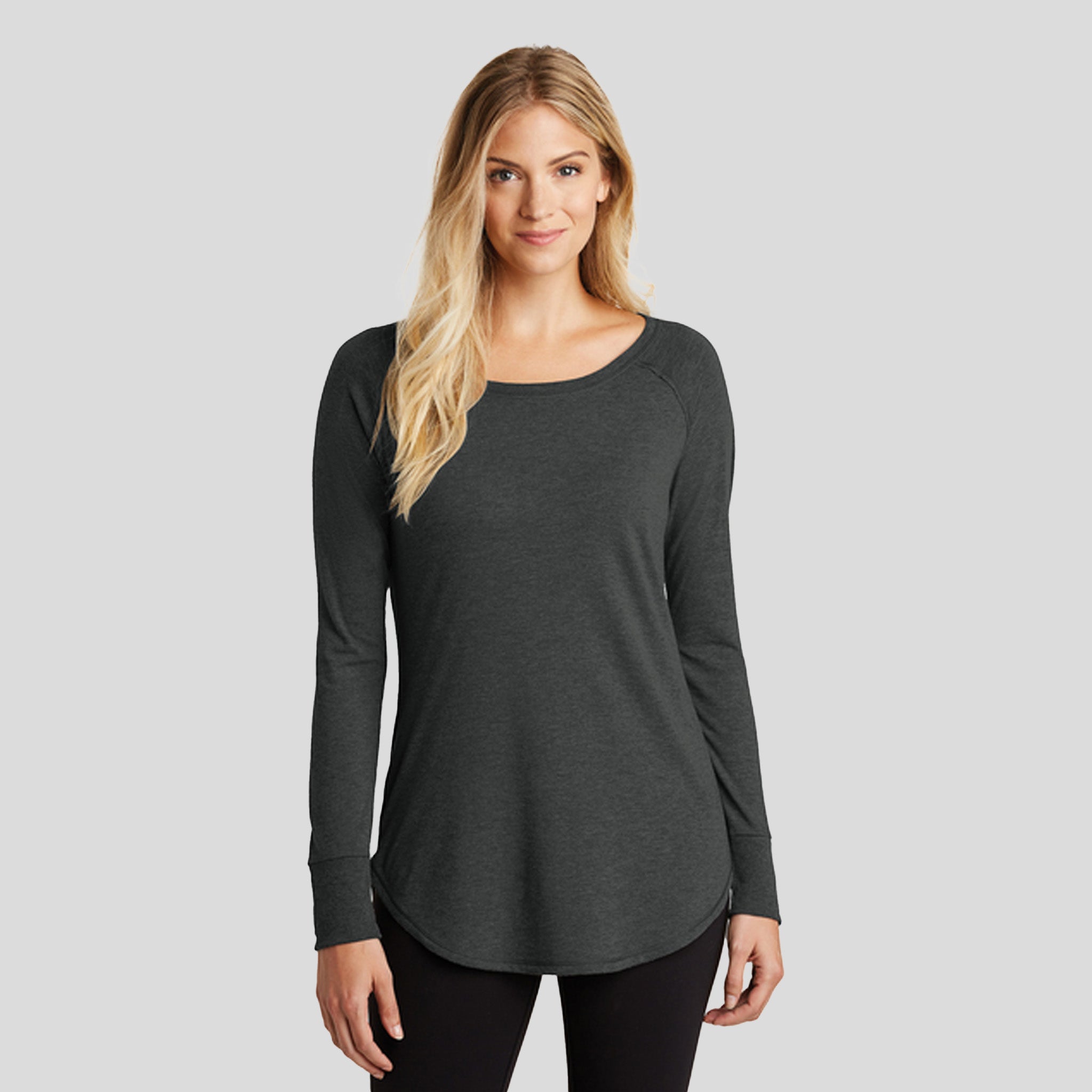 Womenโs Perfect Tri ยฎ Long Sleeve Tunic Tee | Black Frost