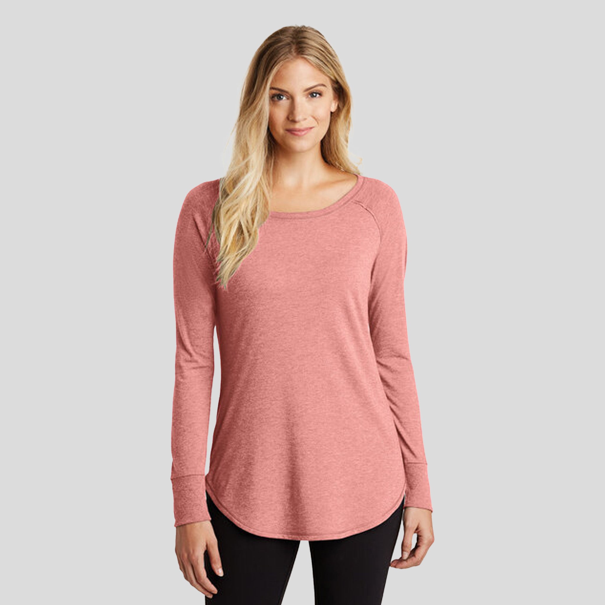 Womenโs Perfect Tri ยฎ Long Sleeve Tunic Tee | Blush Frost