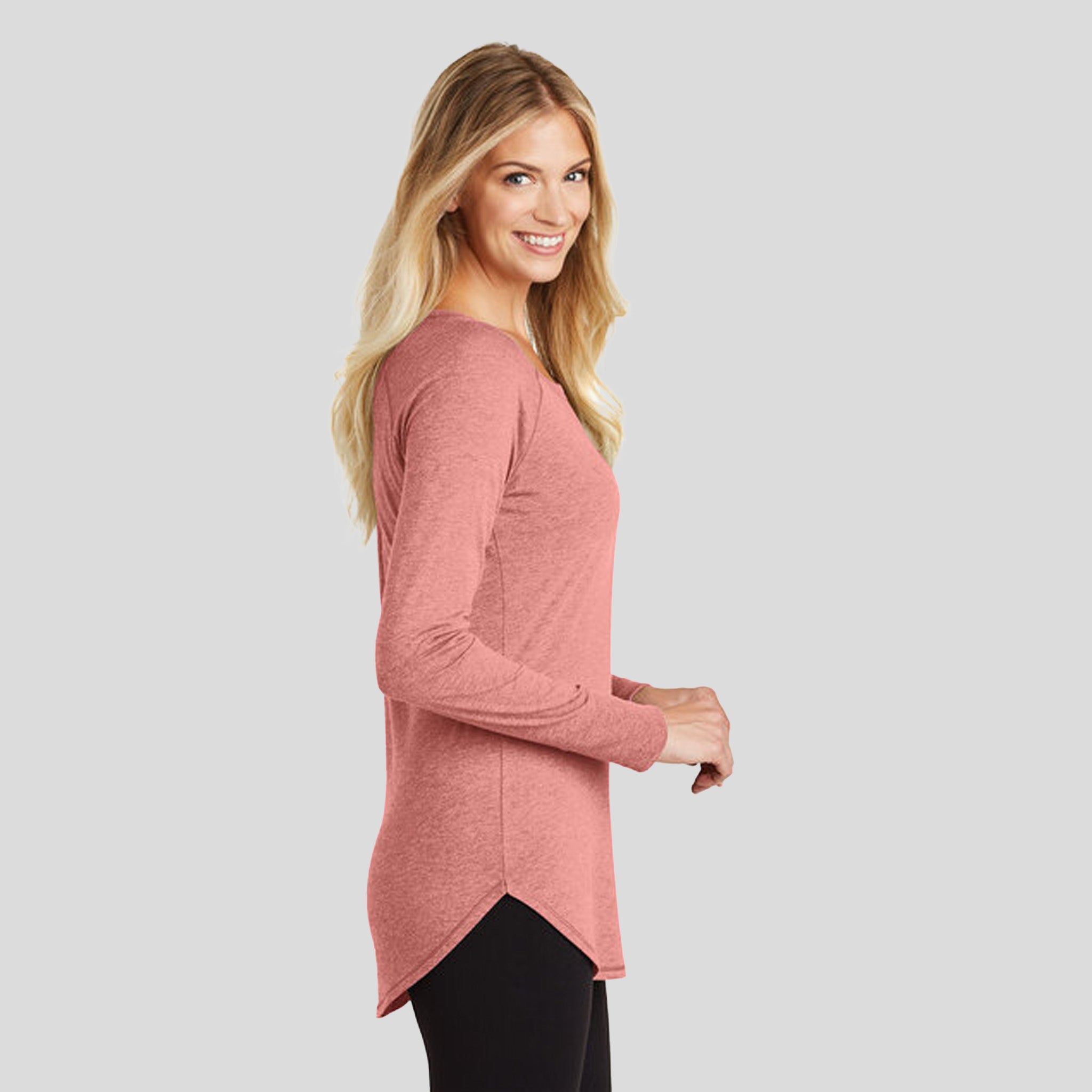 Womenโs Perfect Tri ยฎ Long Sleeve Tunic Tee | Blush Frost