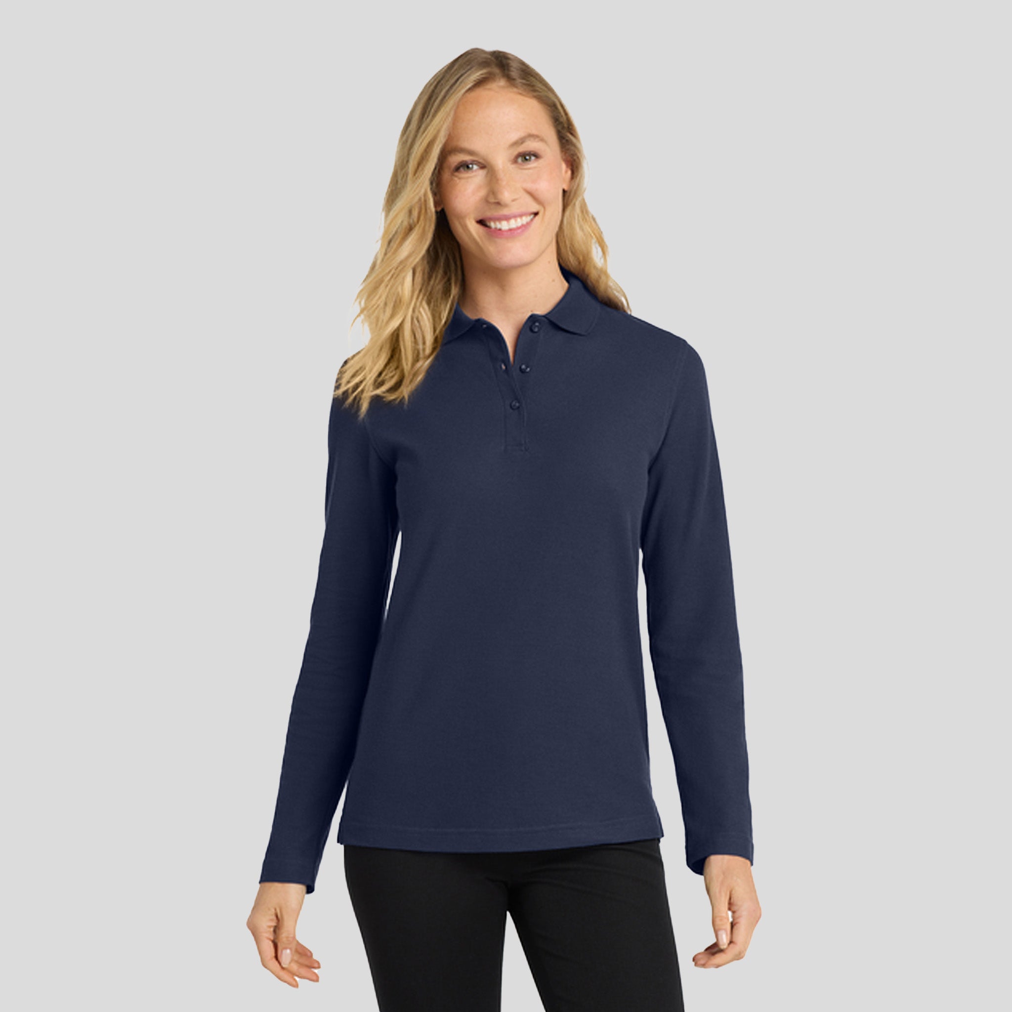 Women's Silk Touchβ’ Long Sleeve Polo | Navy