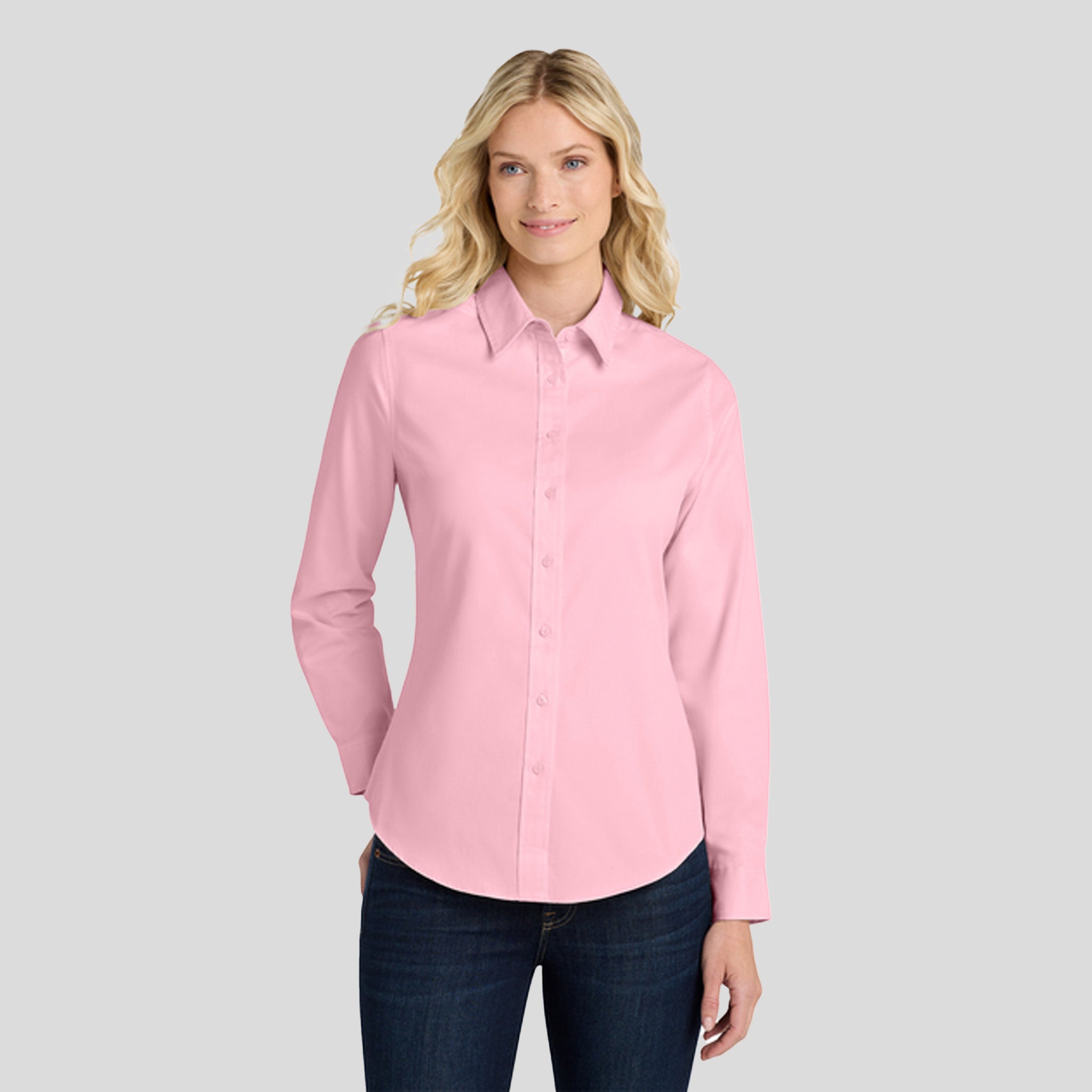 Women's Long Sleeve Easy Care Shirt | Light Pink