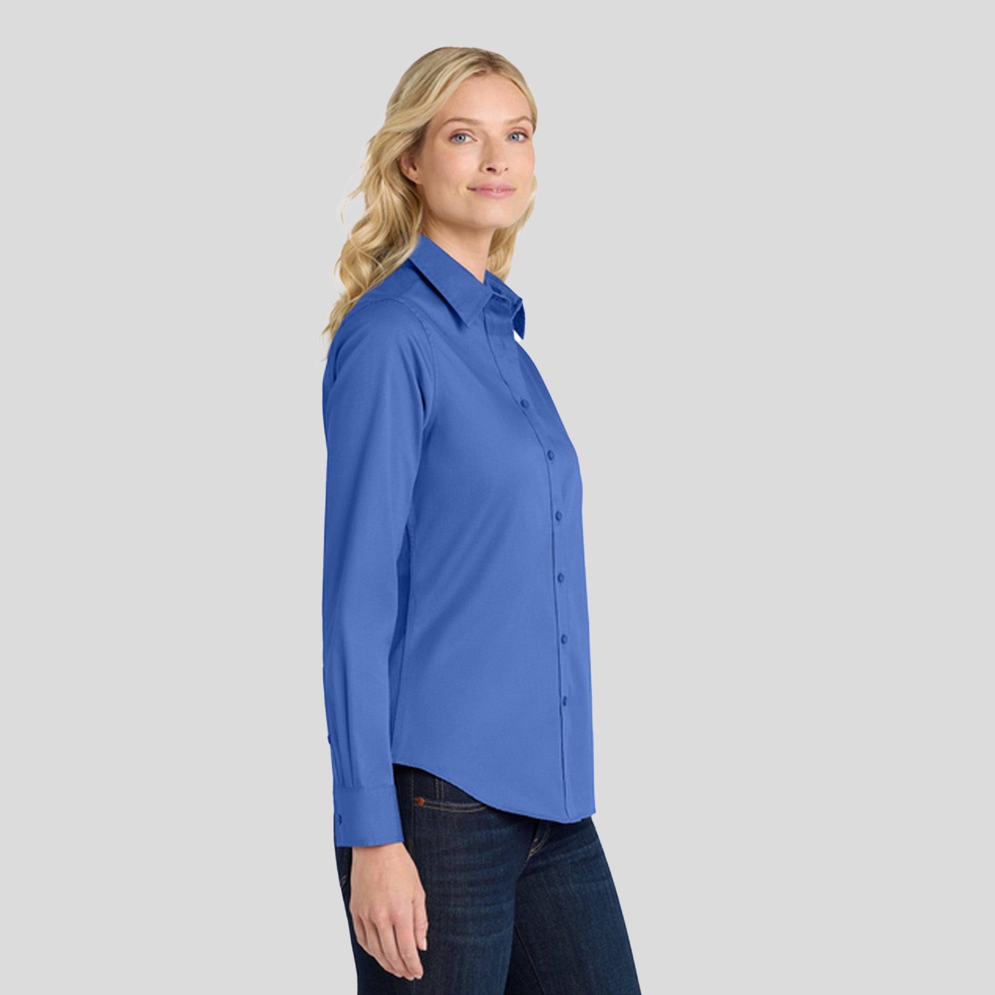 Women's Long Sleeve Easy Care Shirt | Ultramarine Blue