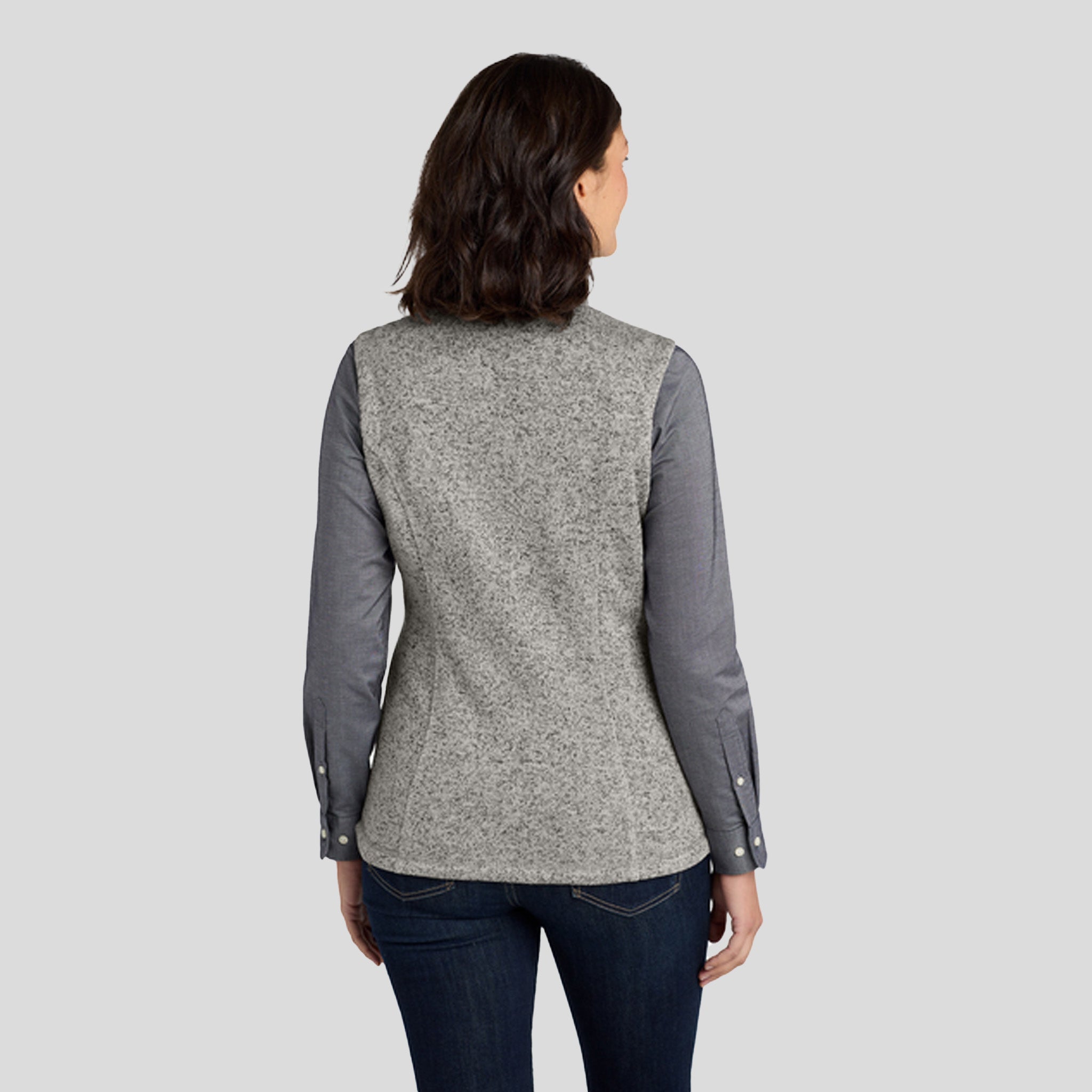 Women's Sweater Fleece Vest | Grey Heather