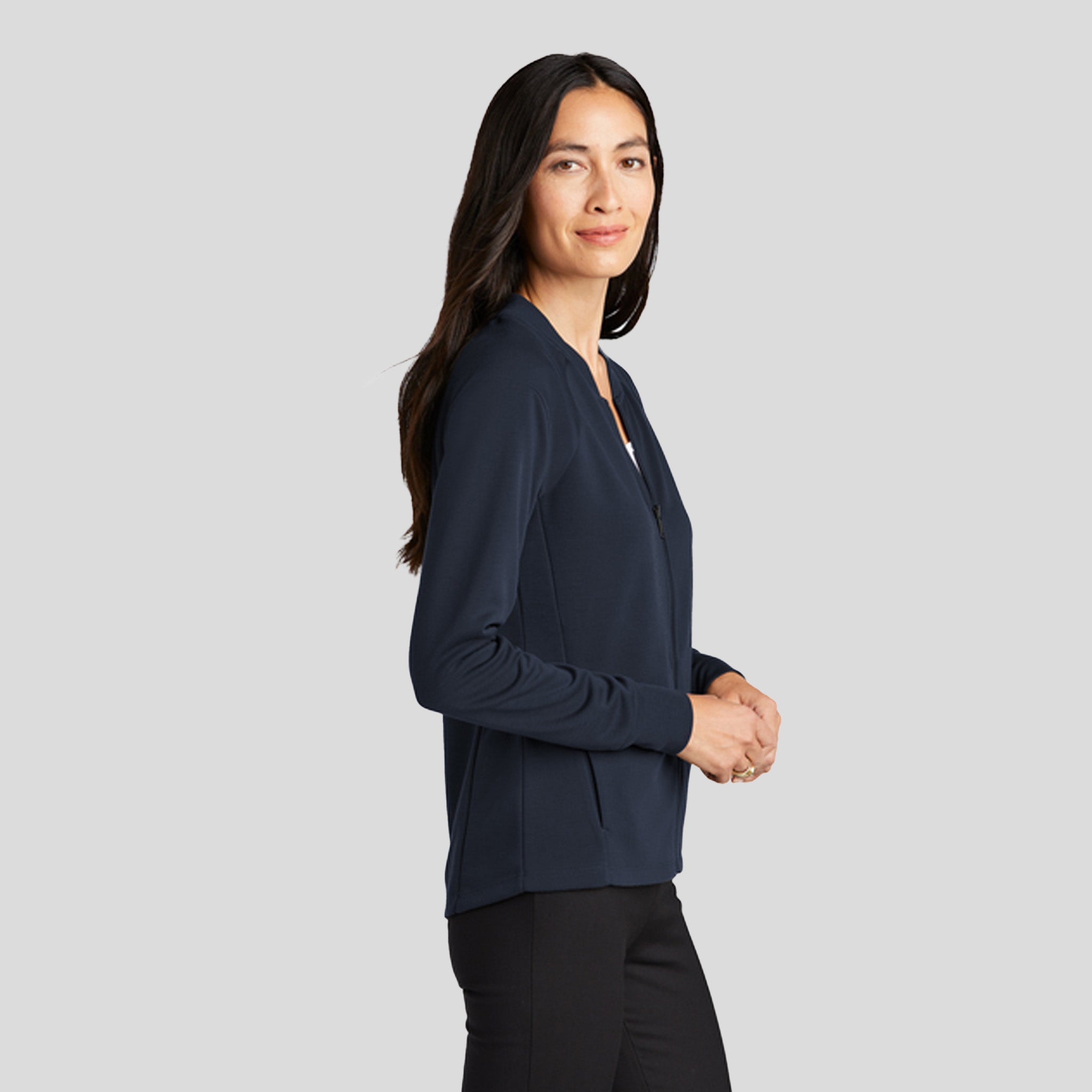Women's Double-Knit Bomber | Night Navy
