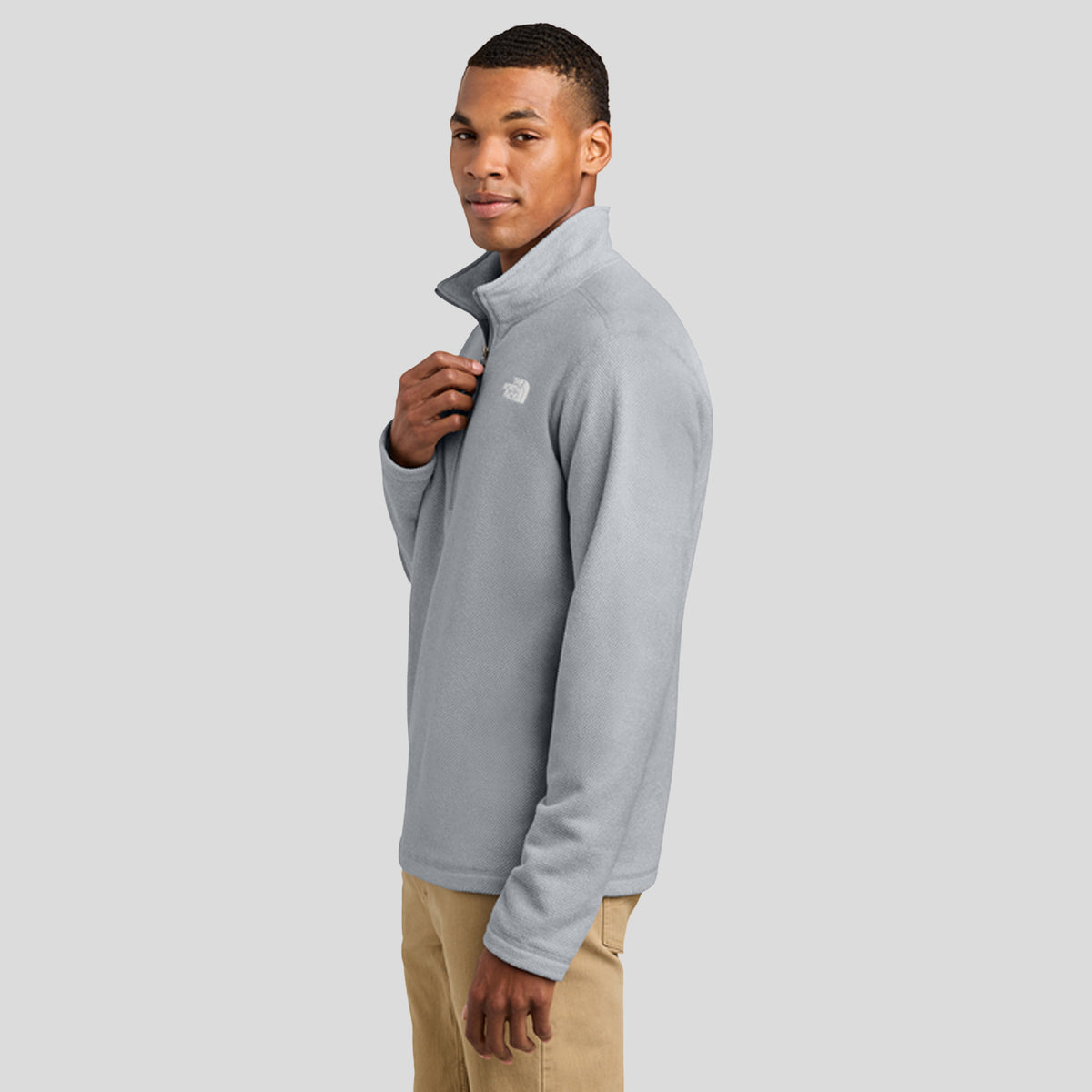 Men's Textured Pine Grove 1/2-Zip | TNF Light Grey Heather