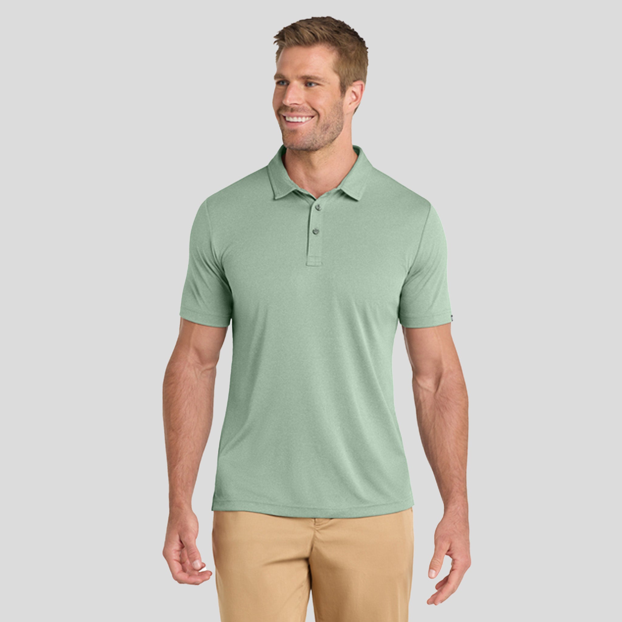 Coto Performance Polo | Beryl Green Heather