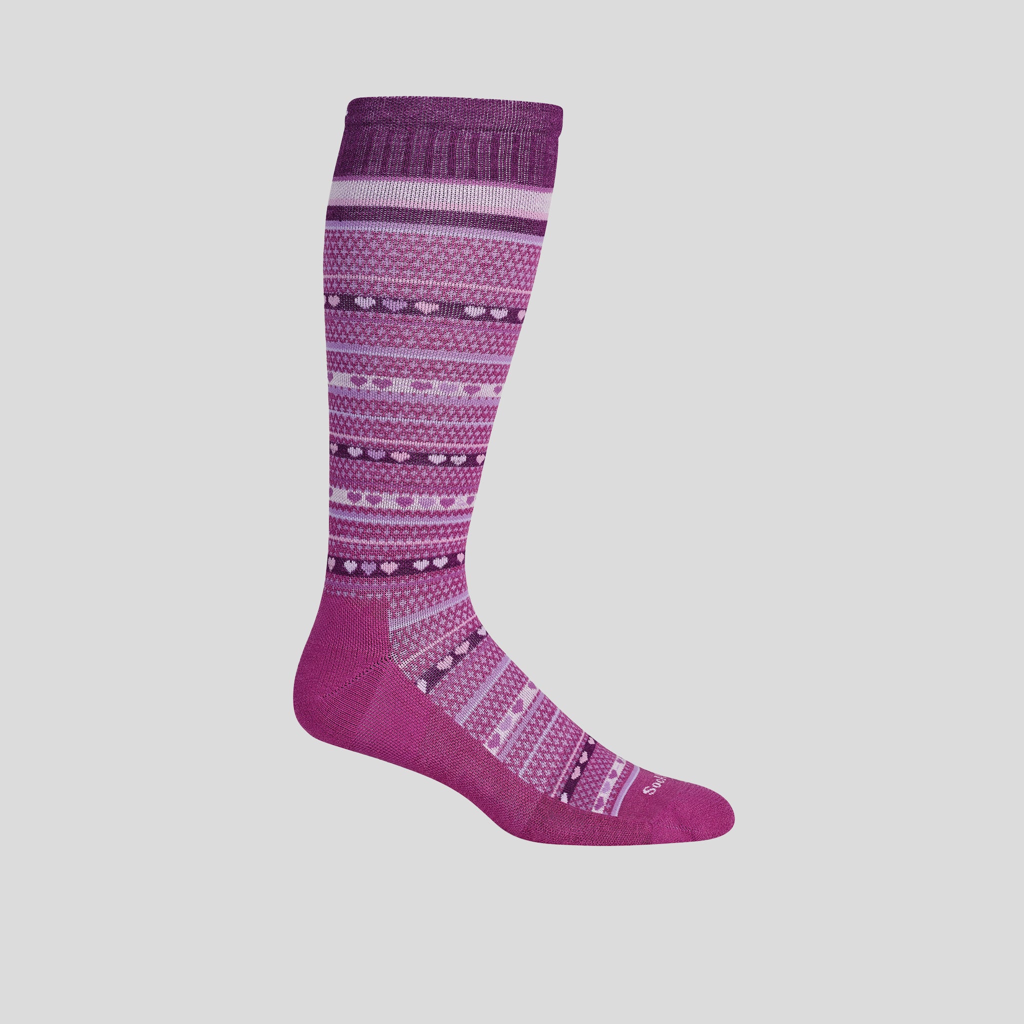 Heartlink Firm Graduated Compression Socks | Raspberry