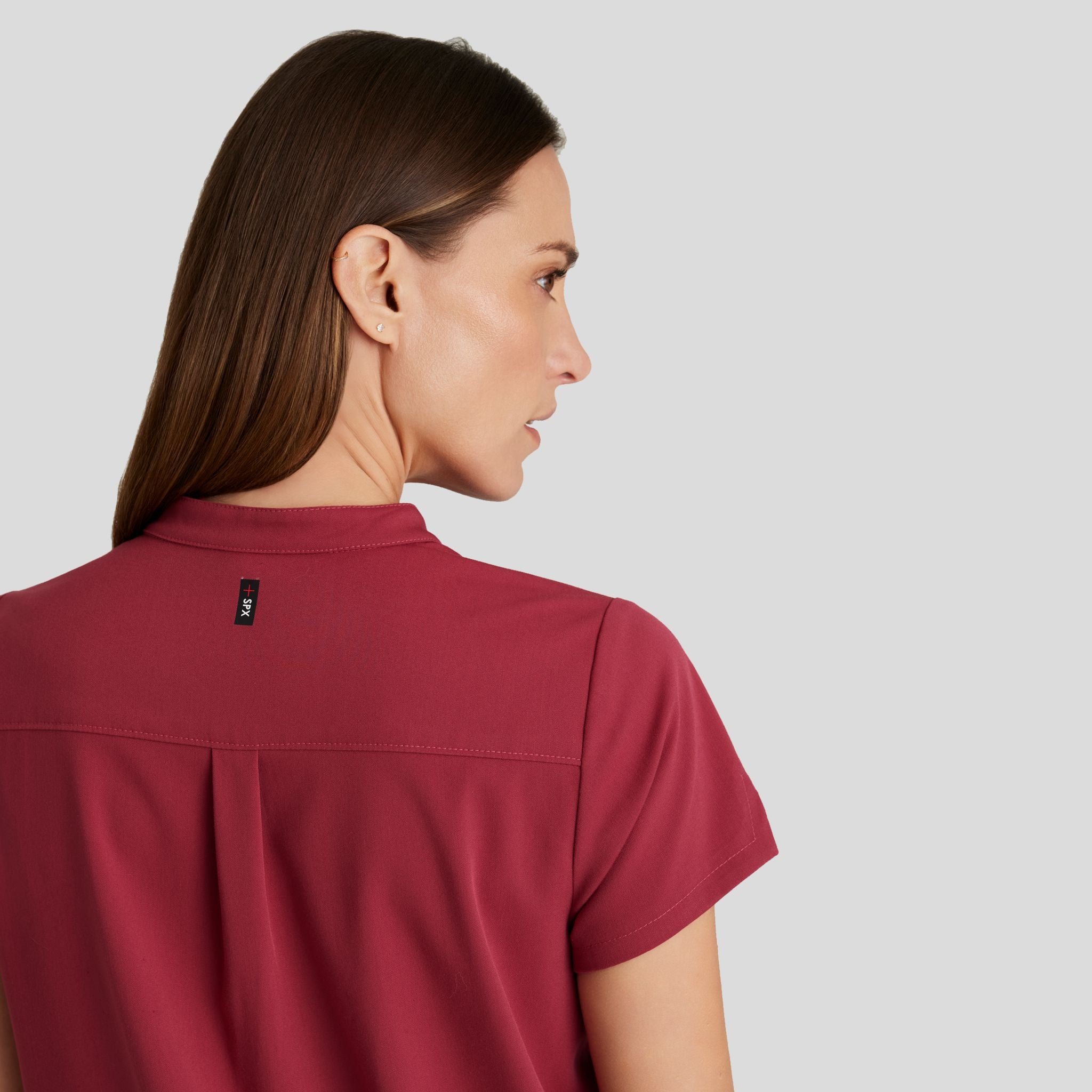 Avery Scrub Top | Maple Red