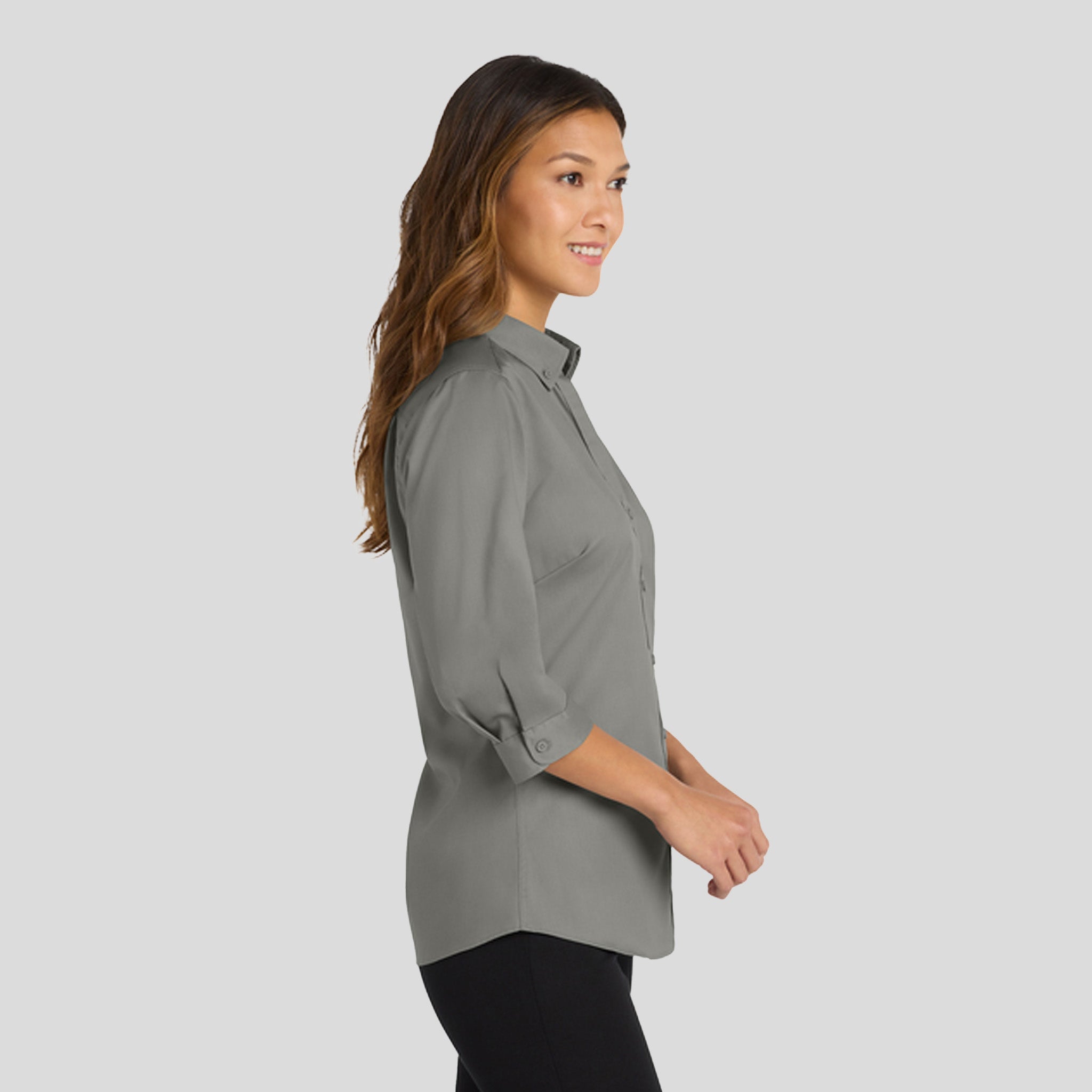 Women's 3/4-Sleeve SuperPro™ Twill Shirt | Monument Grey