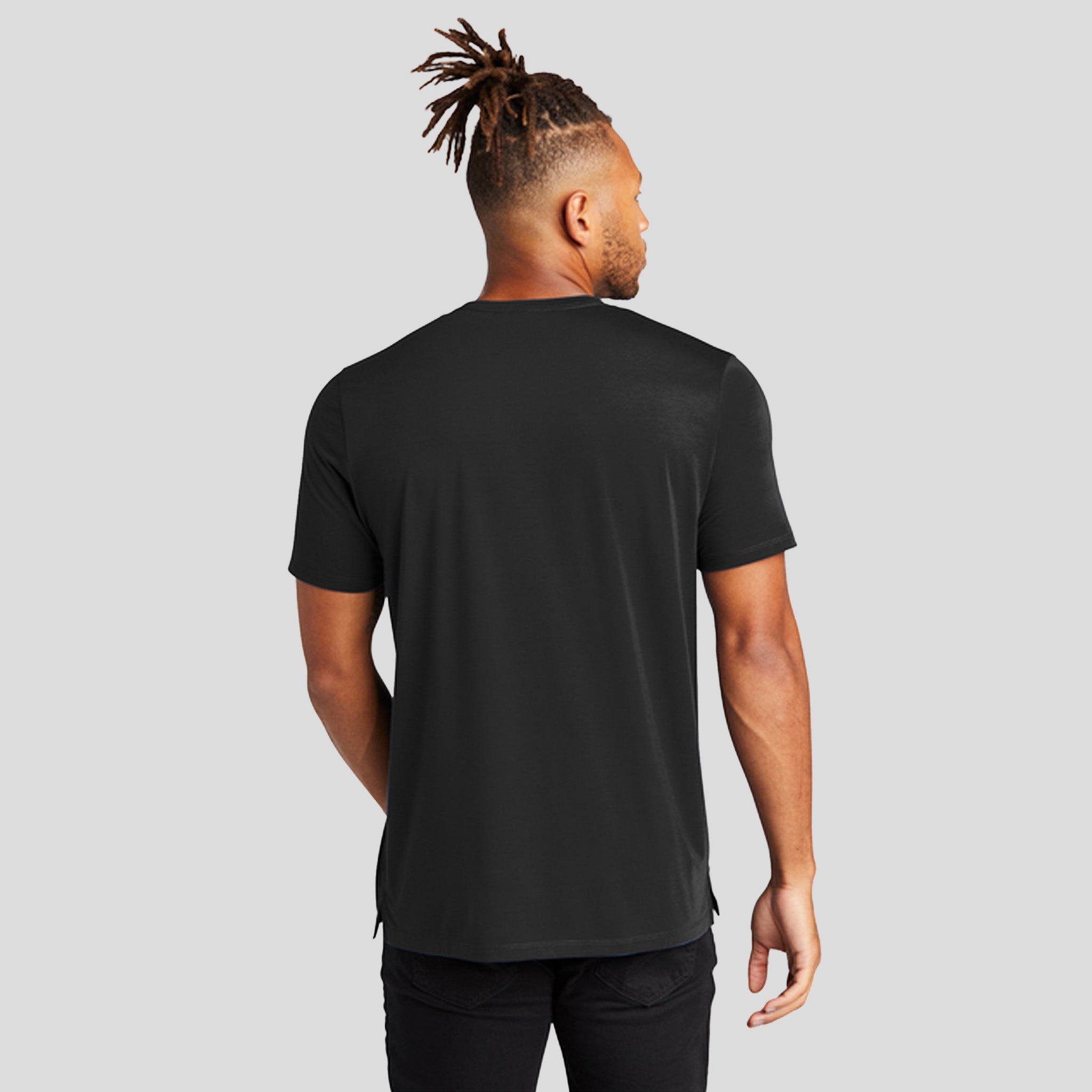 Stretch Jersey Crew | Deep Black