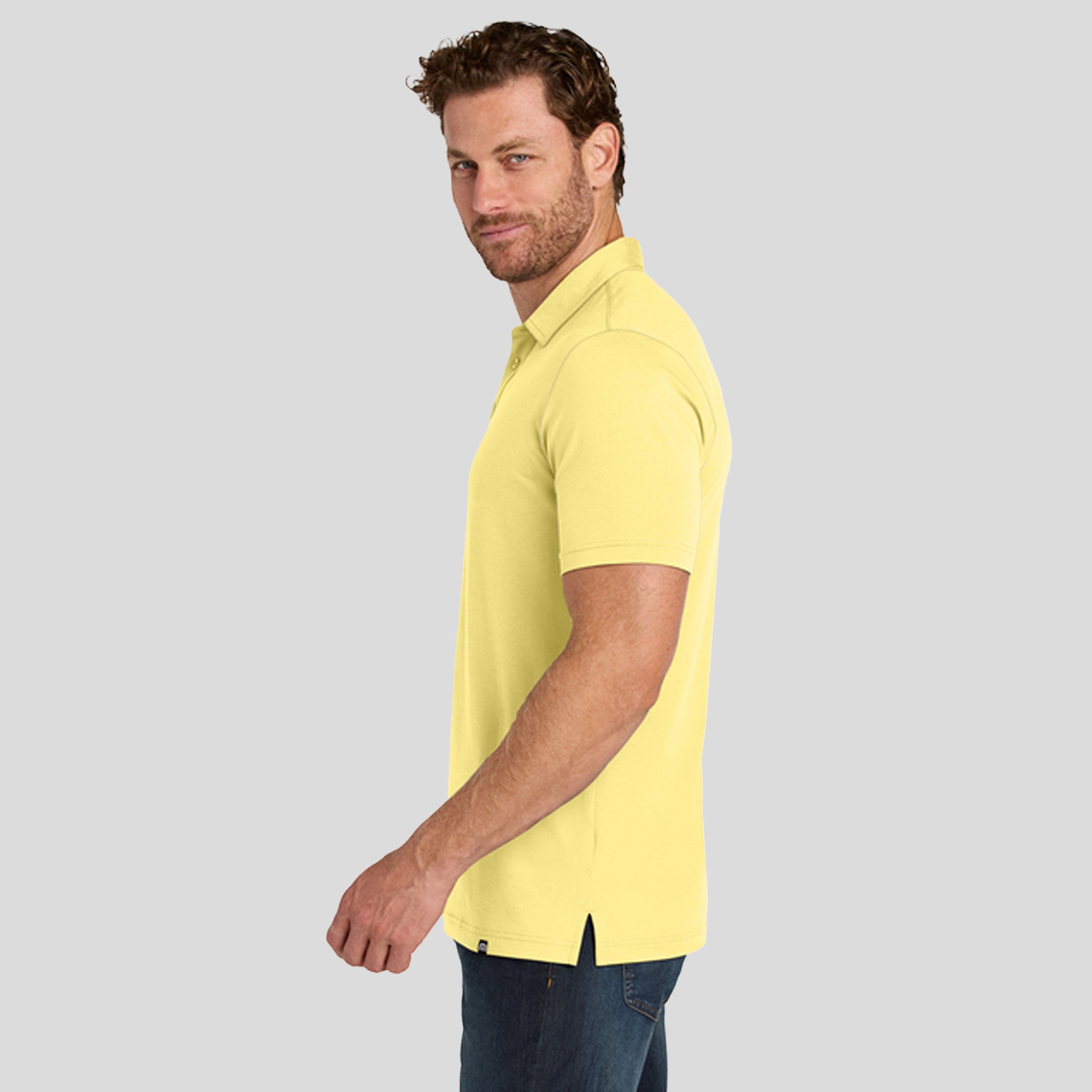 Glenview Solid Polo | Pale Yellow