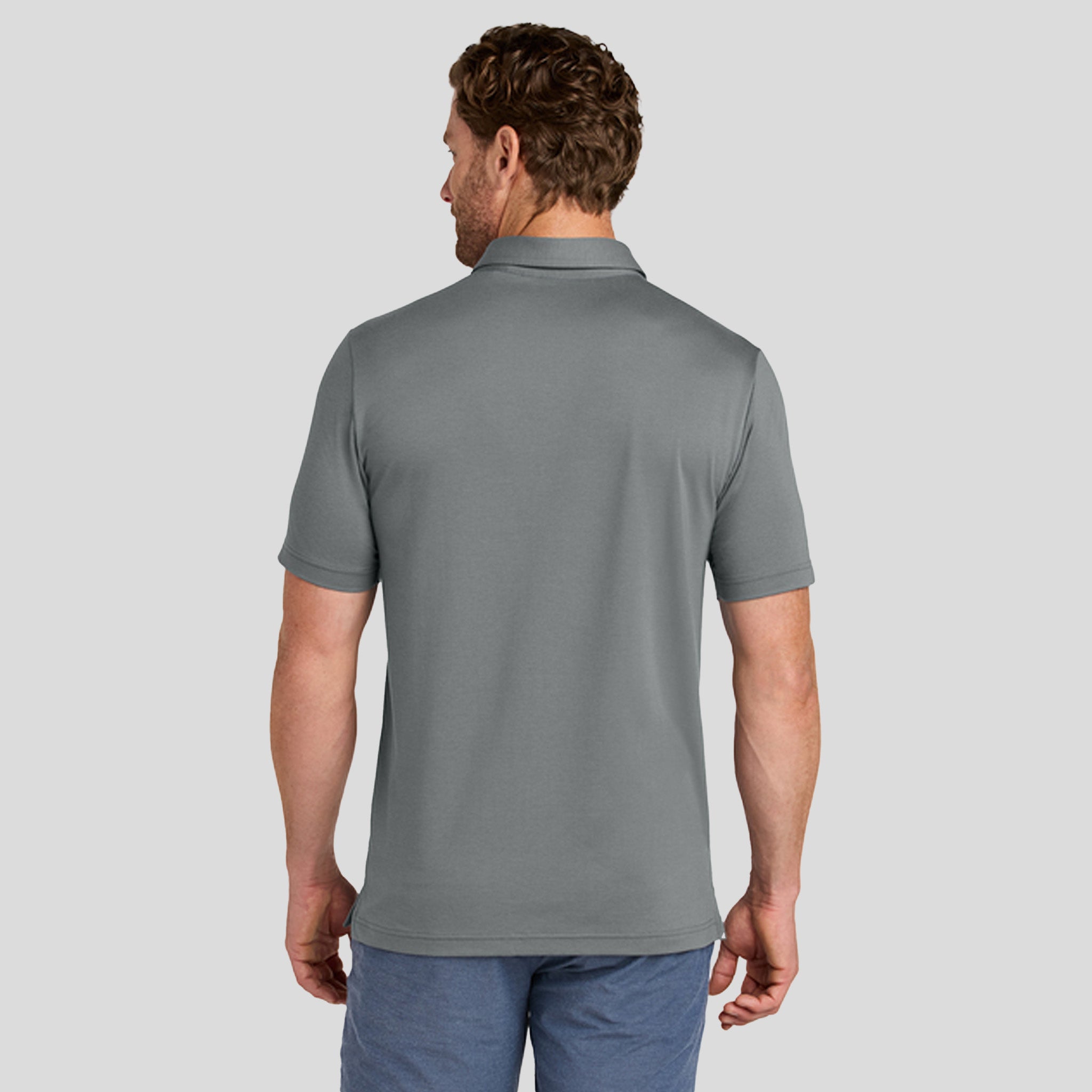 Glenview Stripe Polo | Quiet Shade Grey