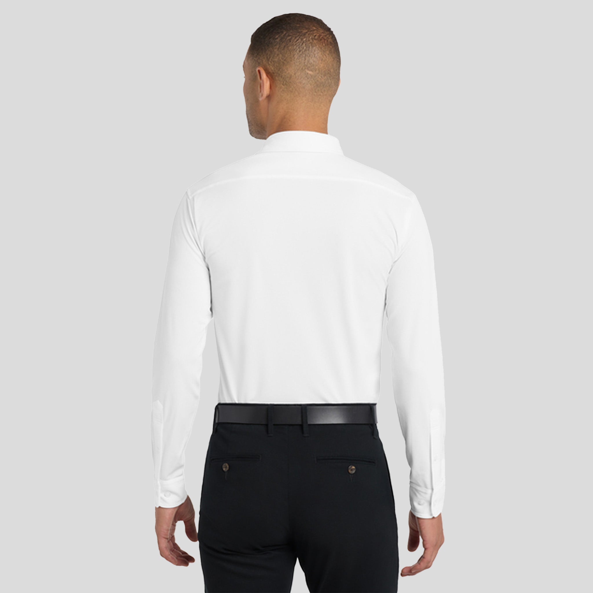 Dimension Knit Dress Shirt | White