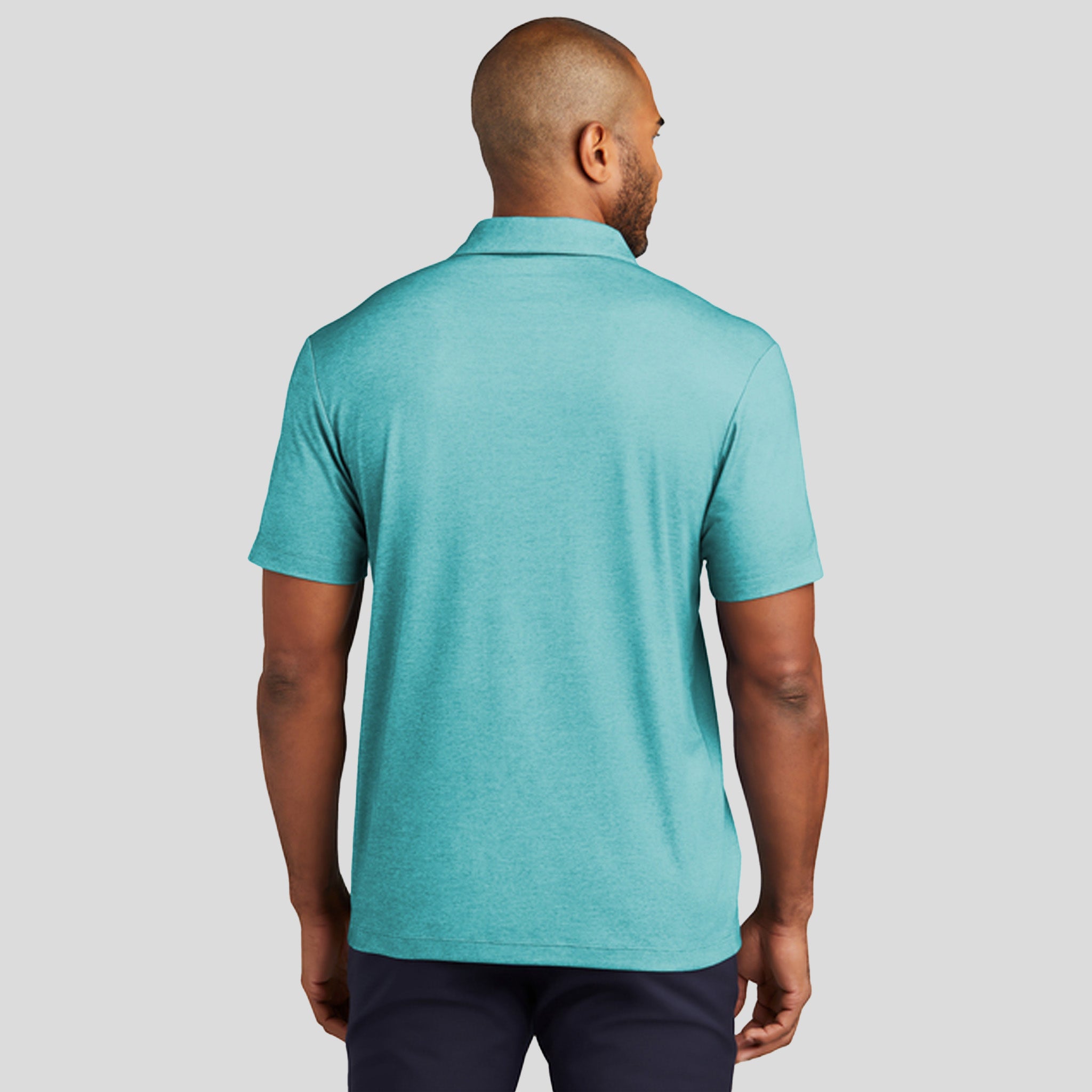 Fine Pique Blend Polo | Dark Teal Heather