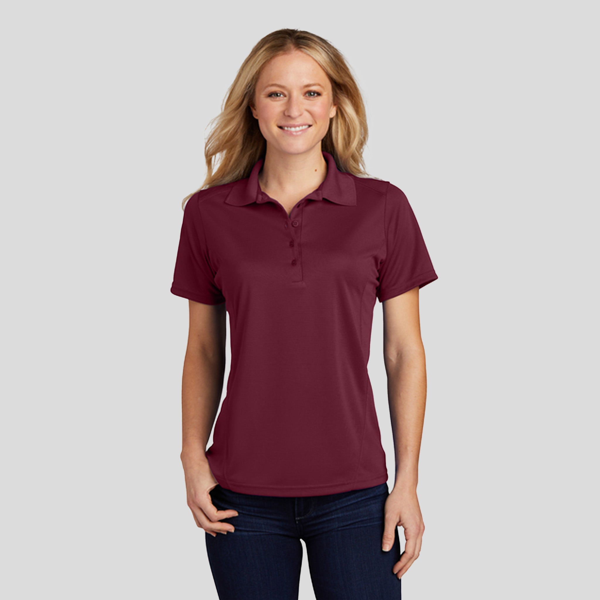 Women's Dry Zone® Raglan Accent Polo | Maroon