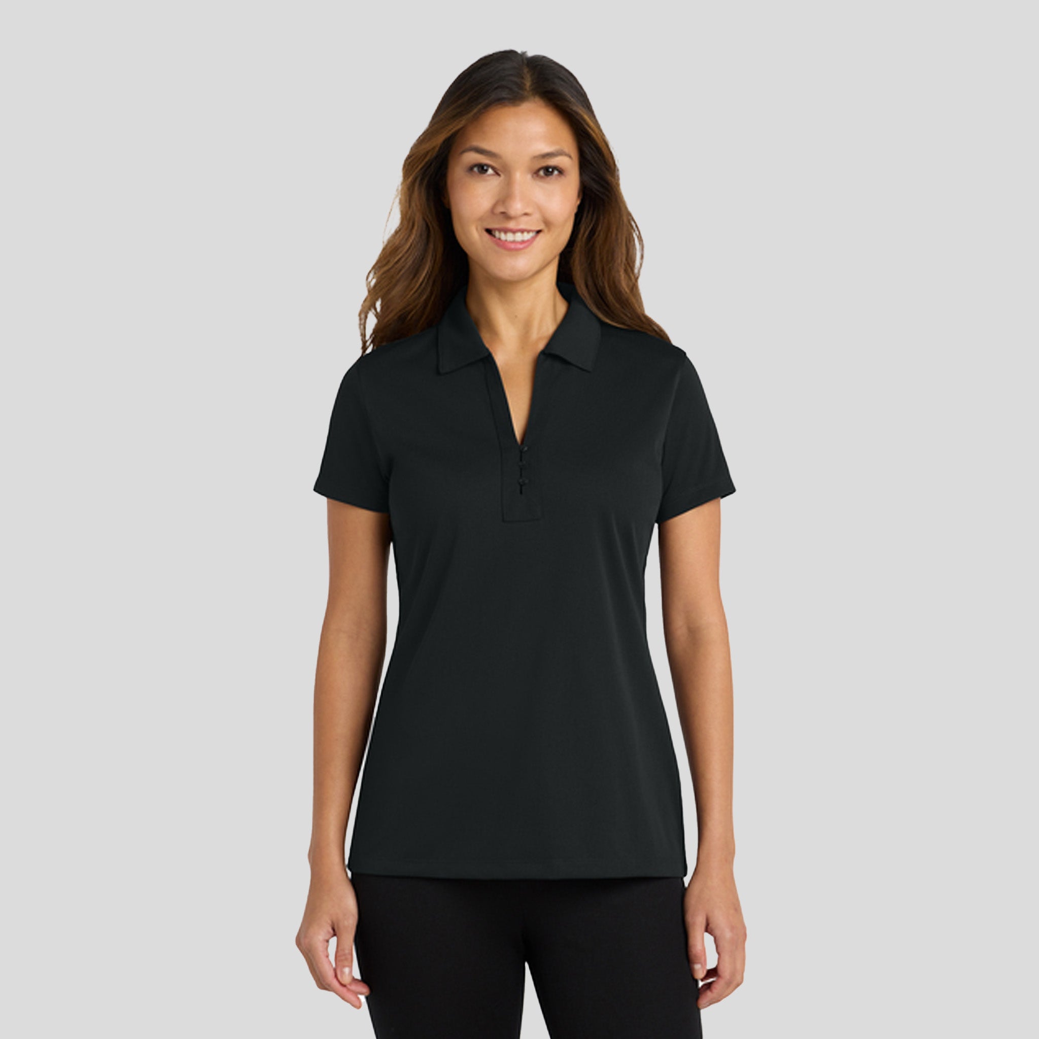 Women's Tech Pique Polo | Black
