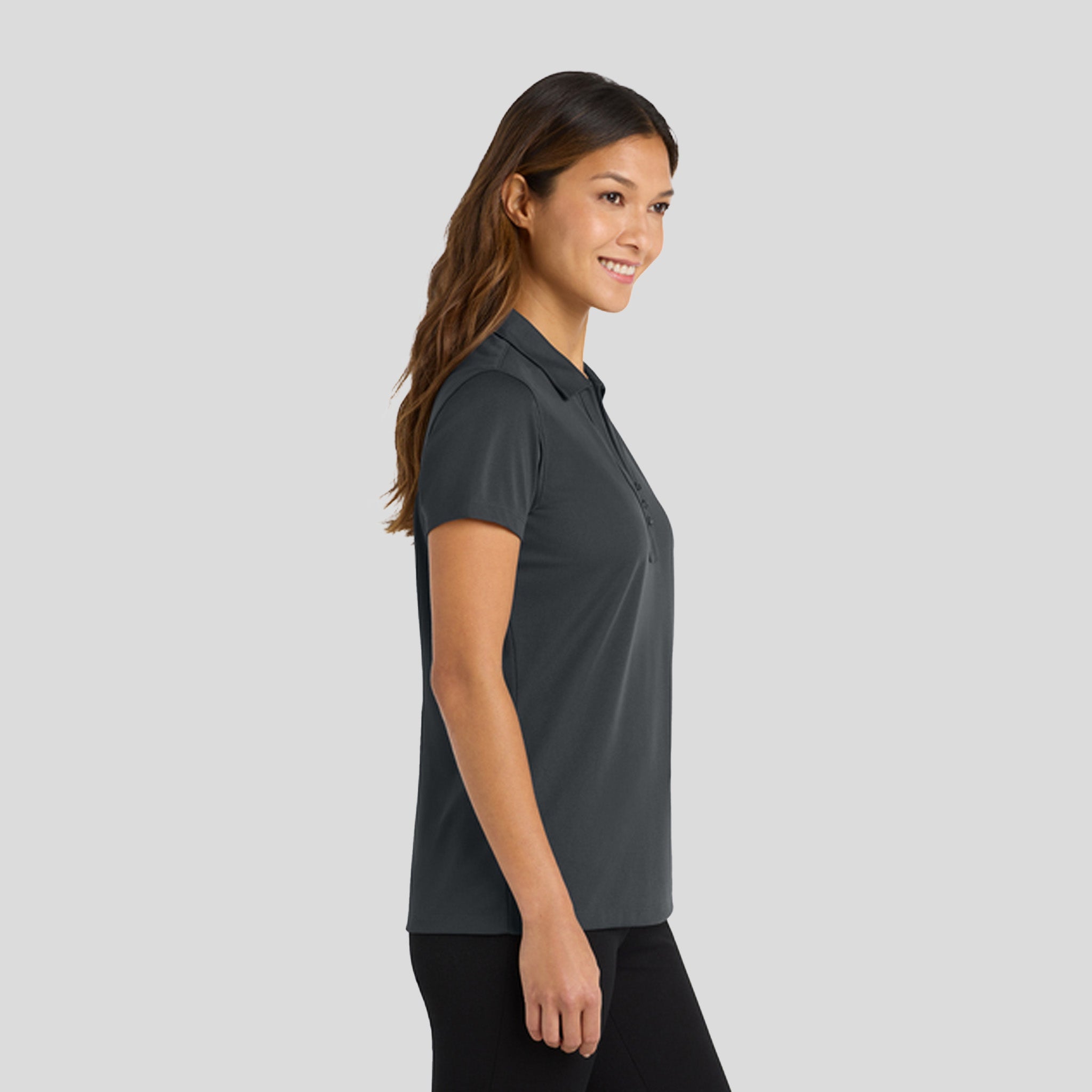 Women's Tech Pique Polo | Grey Smoke