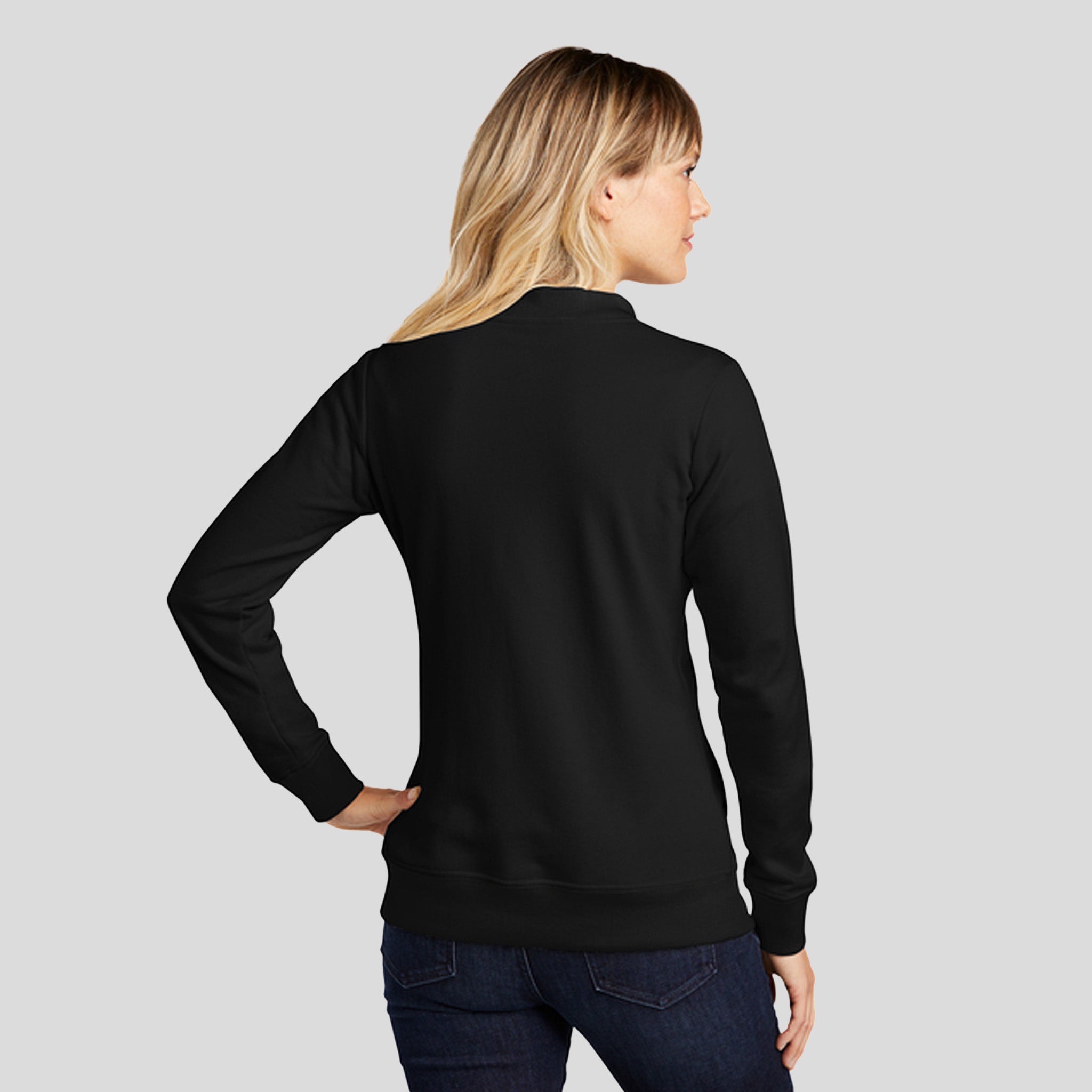 Women's Lightweight French Terry Bomber | Black