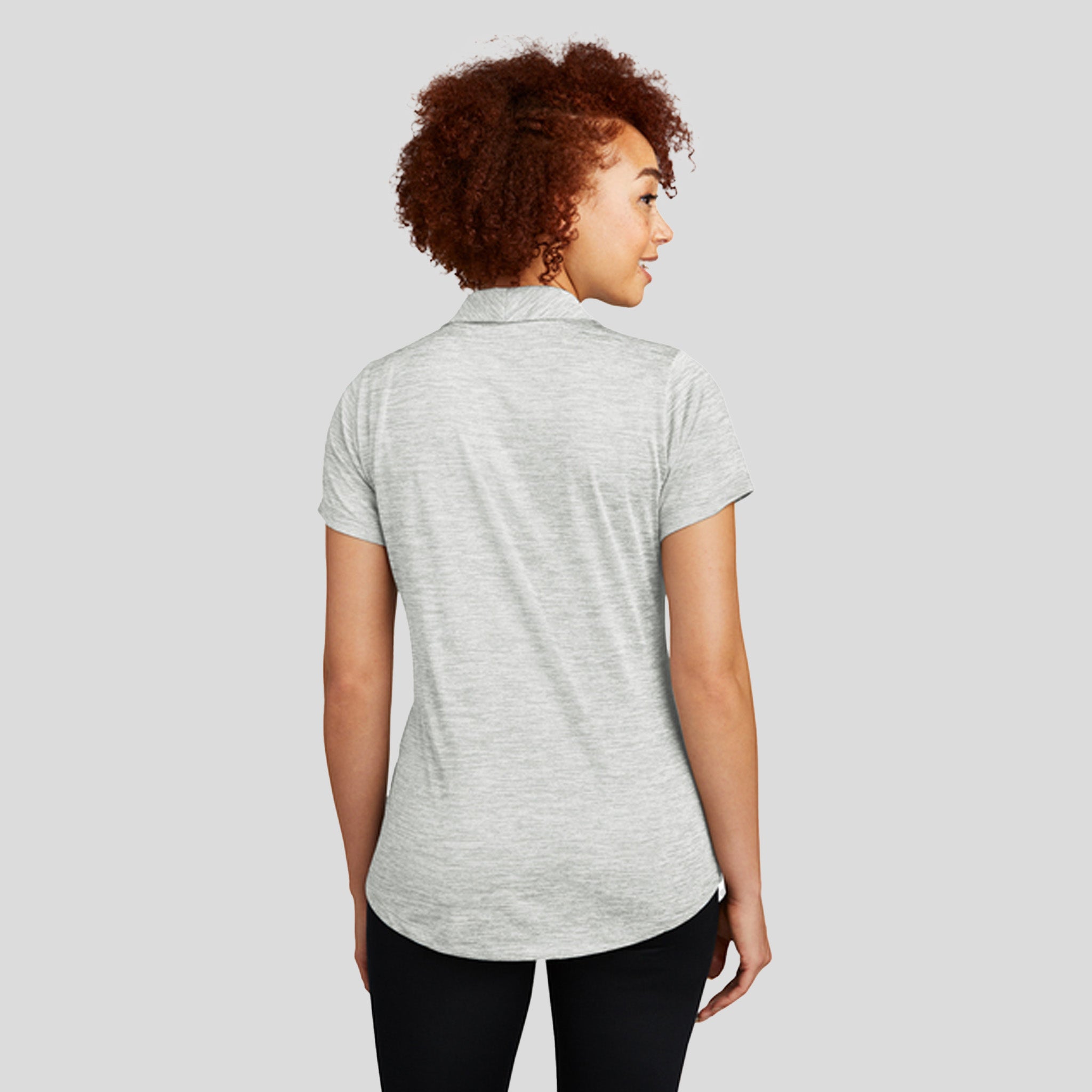 Women's PosiCharge® Electric Heather Polo | Silver Electric