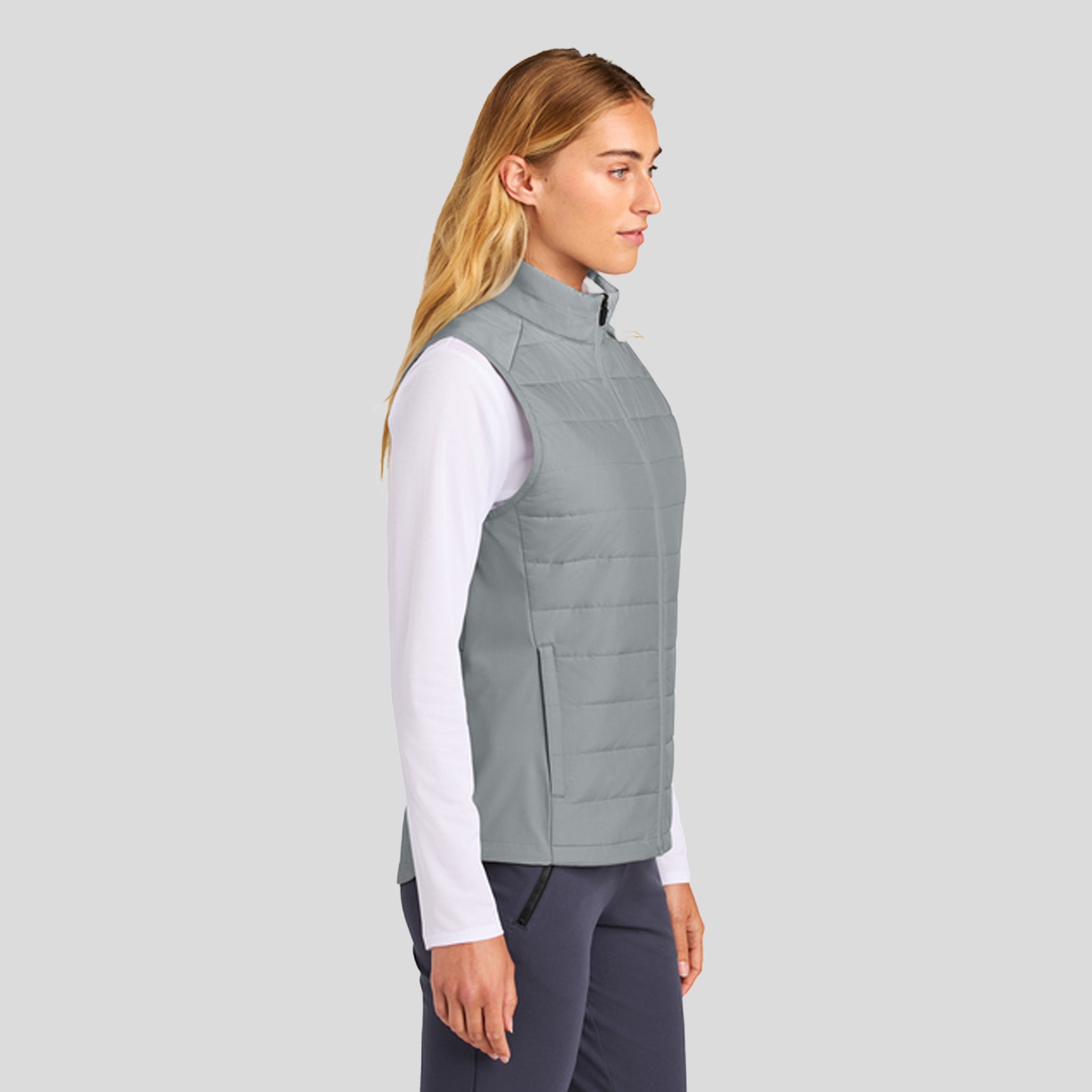 Women’s Teknical Hybrid Vest | Silver