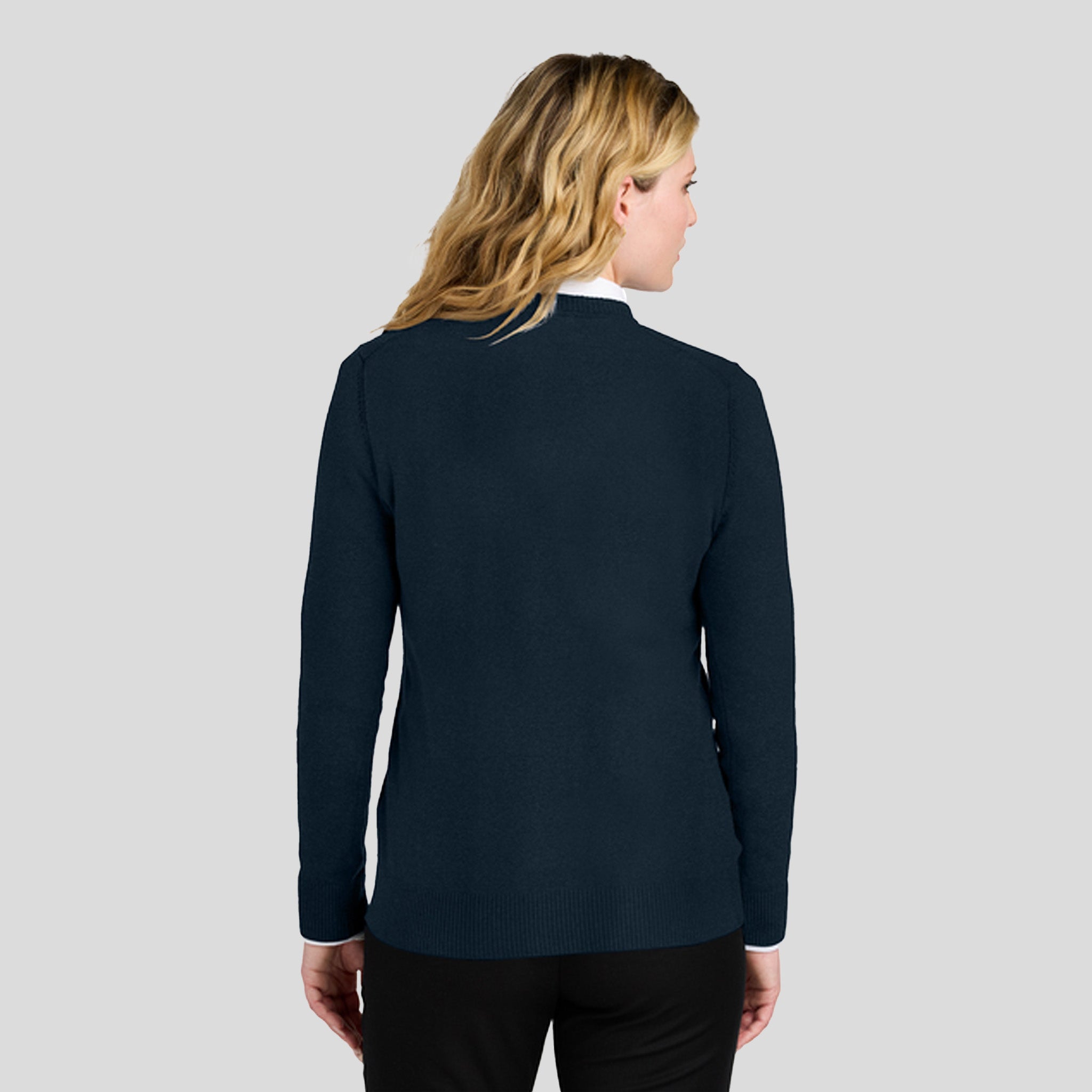 Women’s Easy Care V-Neck Sweater | River Blue Navy