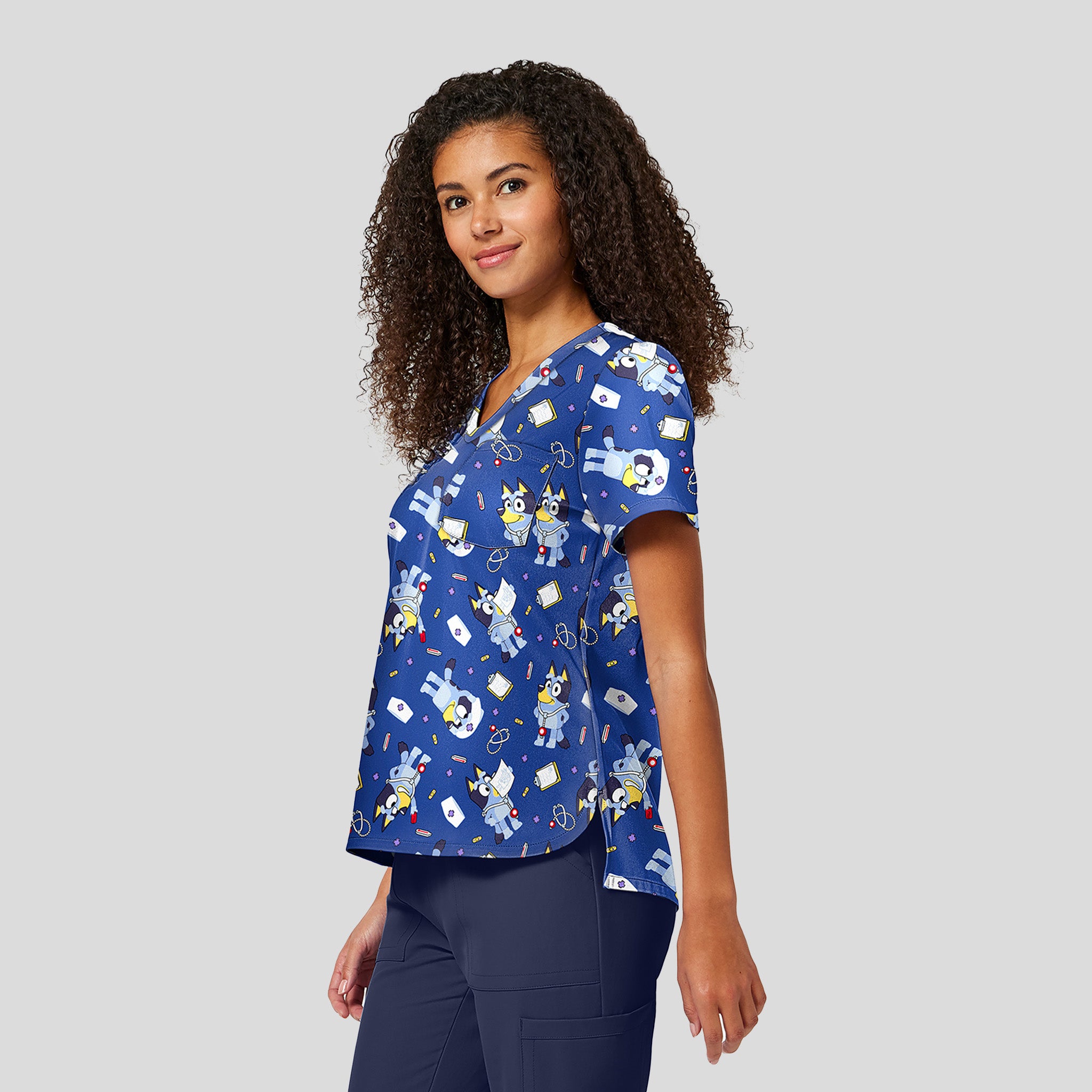 Print Scrub Top | Nurse Bluey